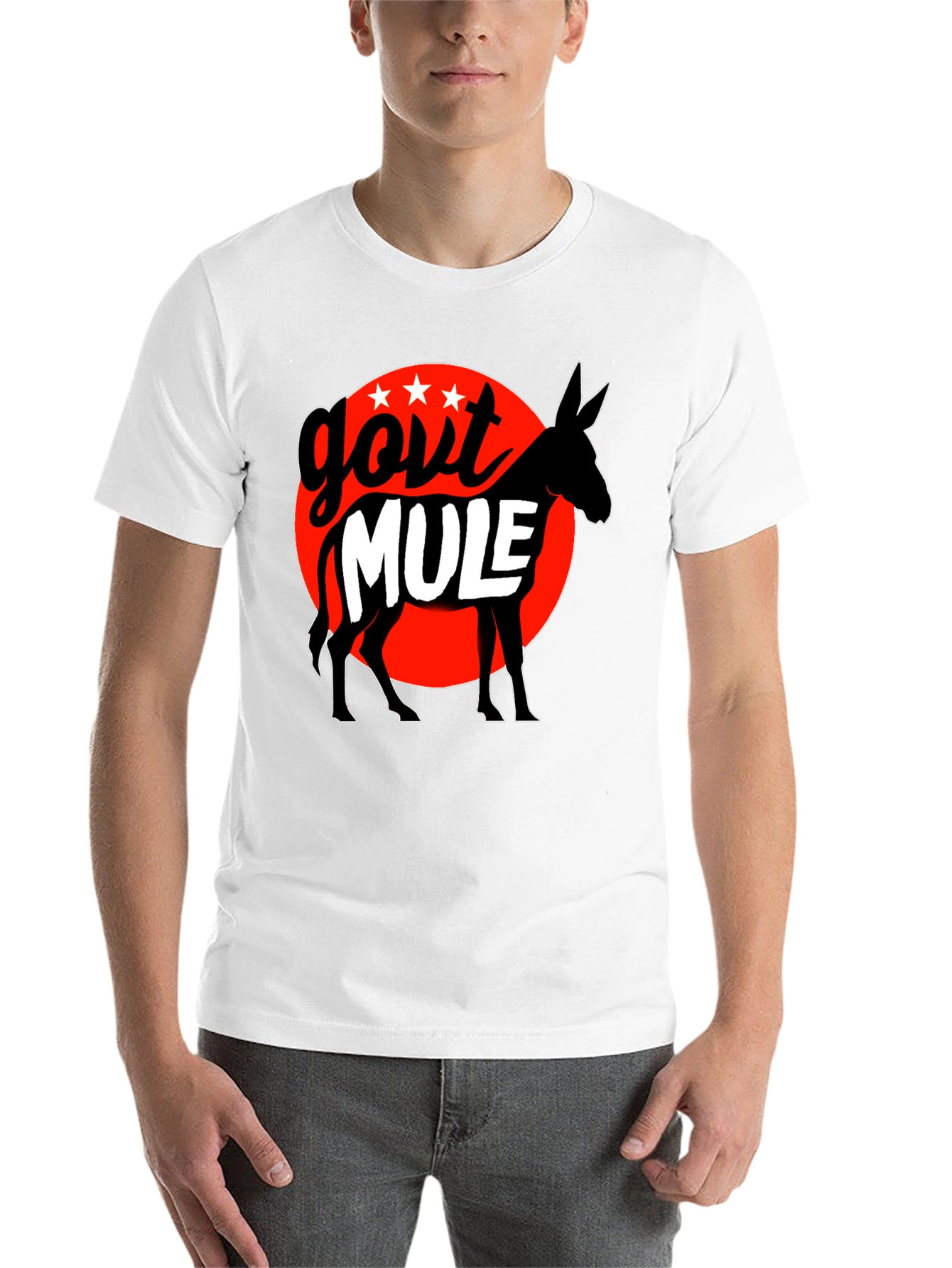 Black Govt Mule Graphic T-Shirt - Black Cotton Tee view 14