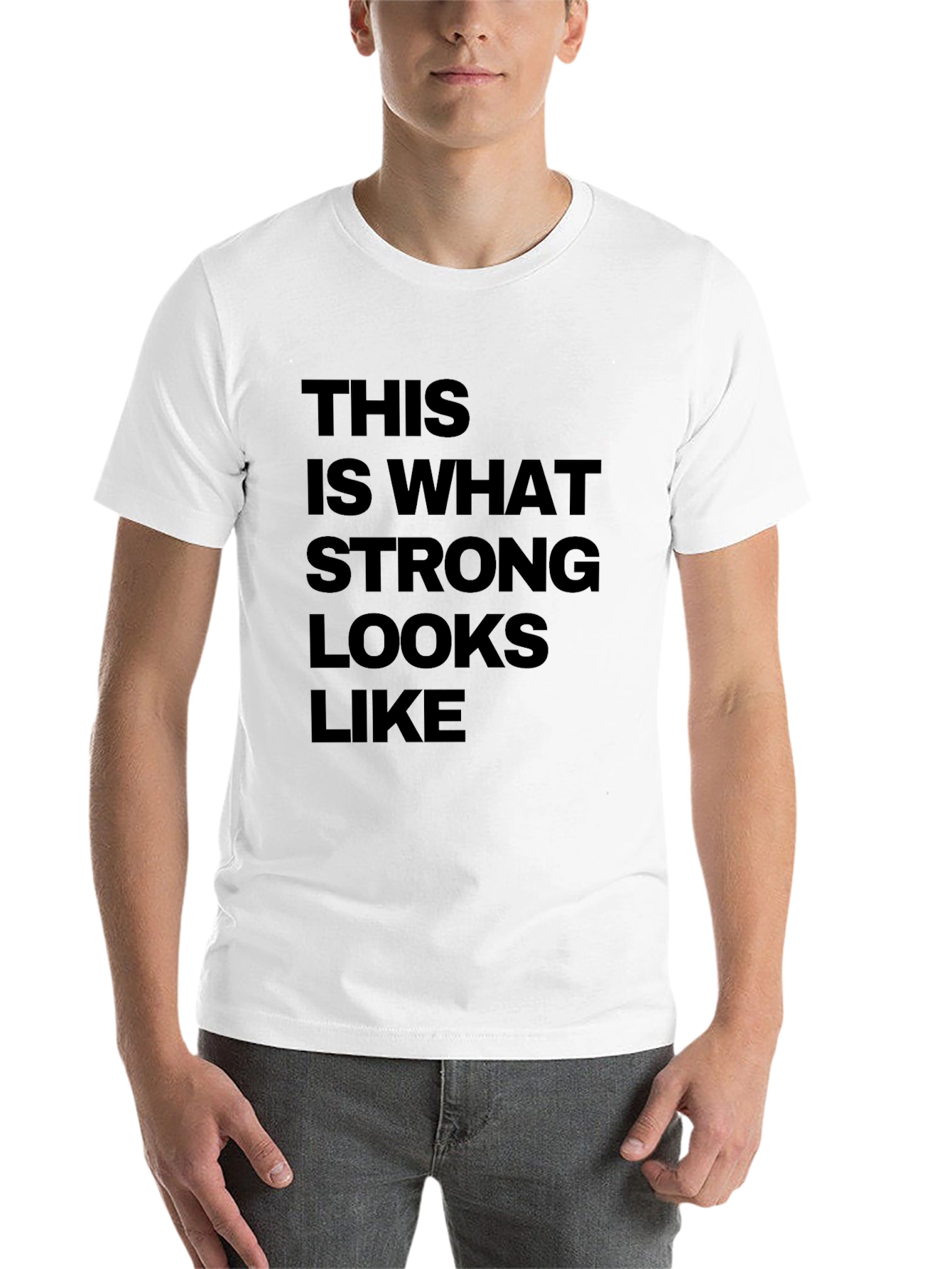 Black Strong Looks Graphic Tee - Black view 14