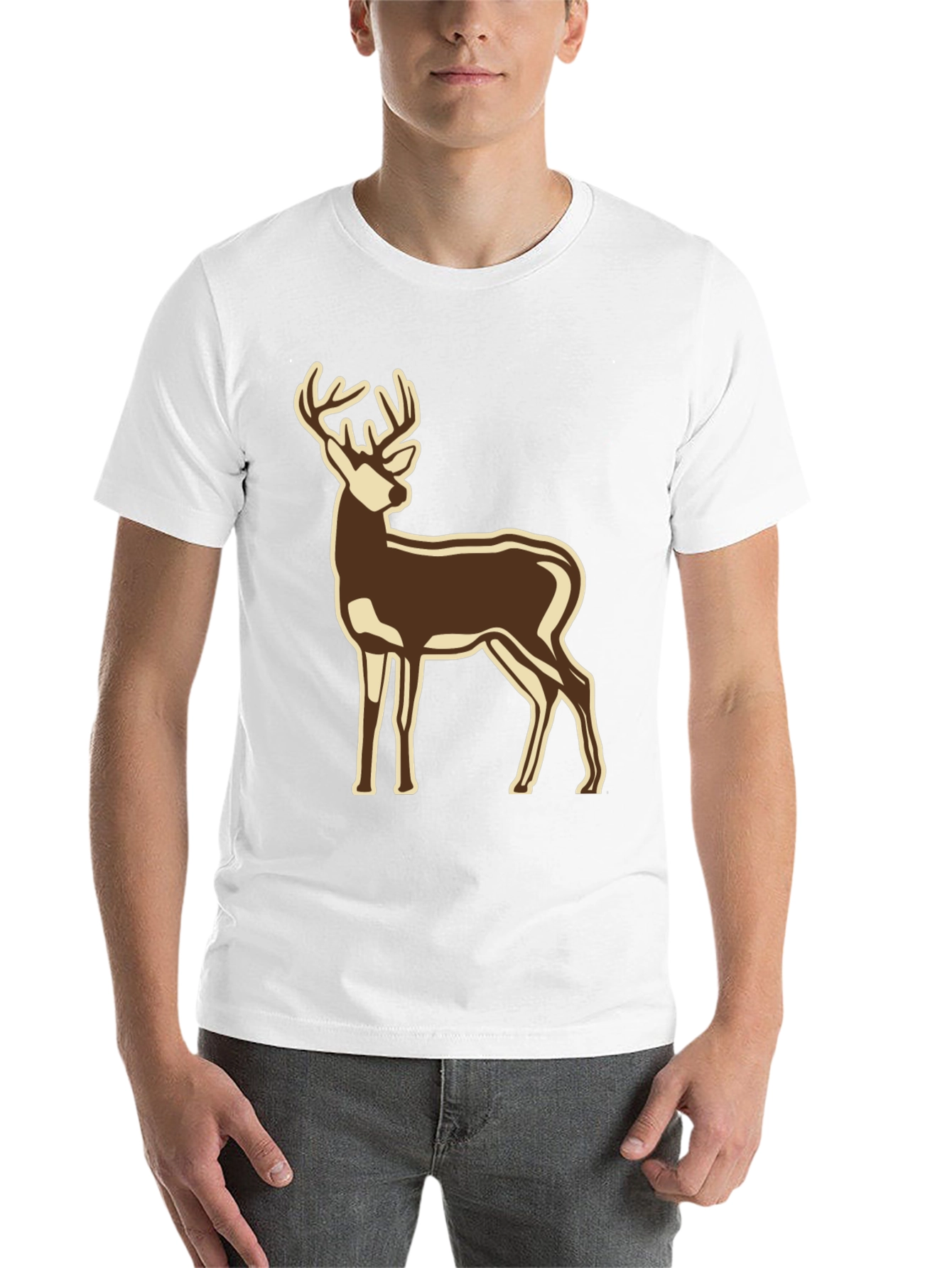 Black Deer Graphic Black T-Shirt view 14