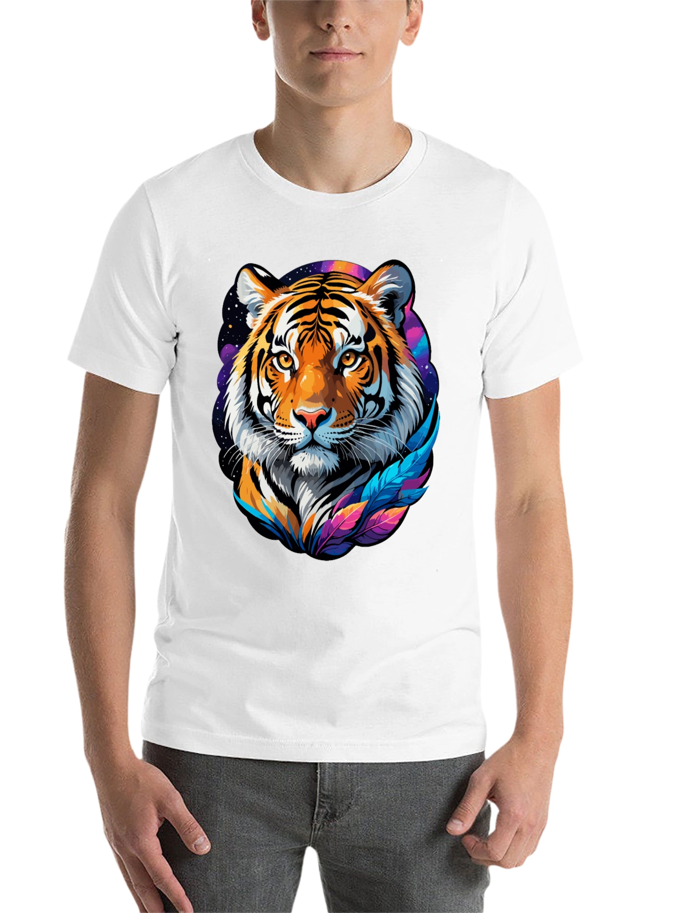 Black Tiger Graphic Tee - Men's Black T-Shirt view 14