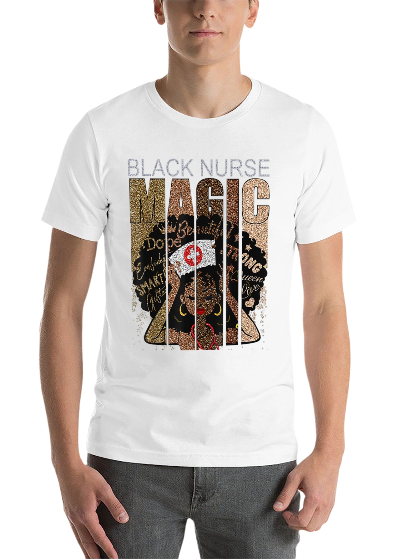 Black Black Nurse Magic Graphic T-Shirt view 14