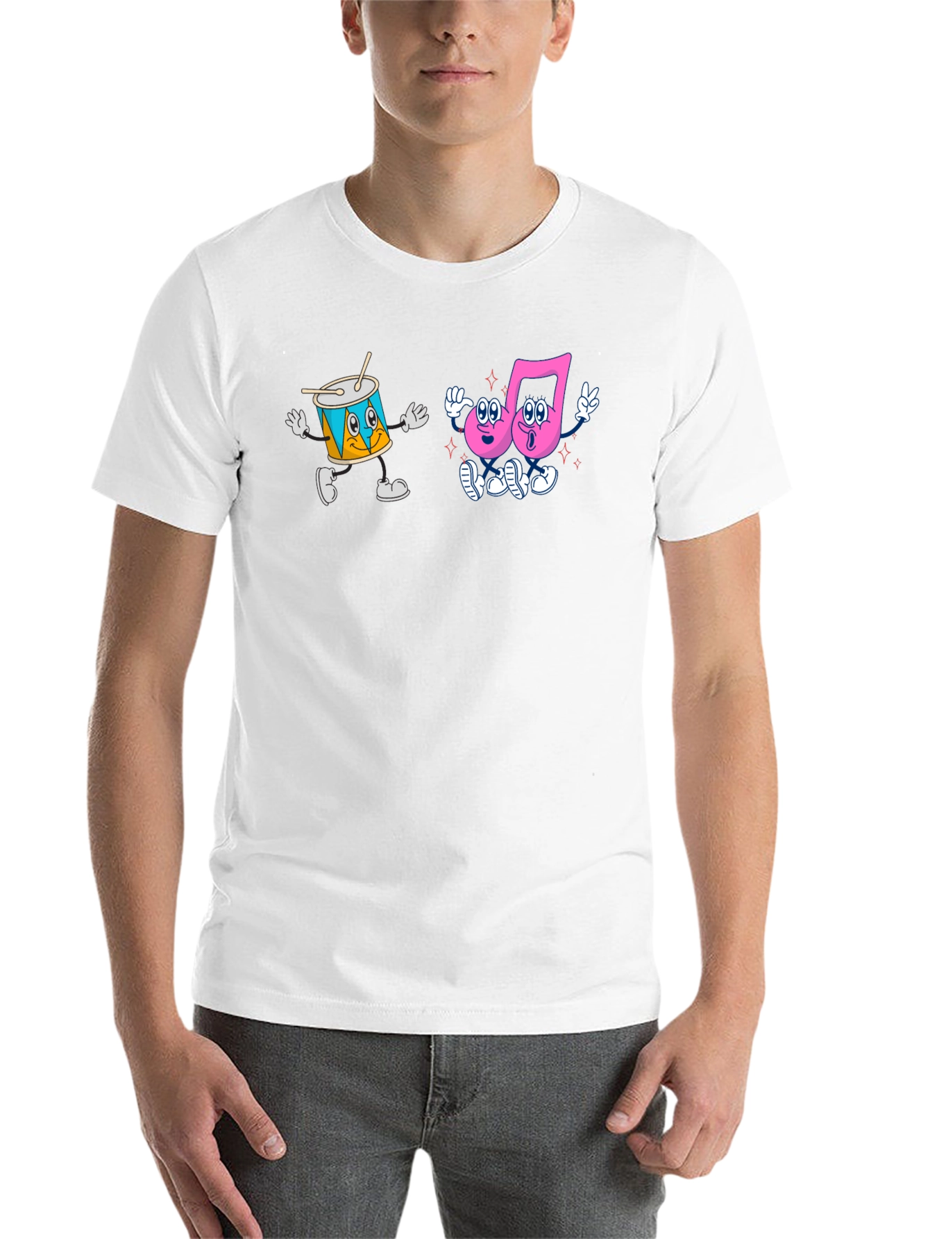 Black Cartoon Musical T-Shirt view 14