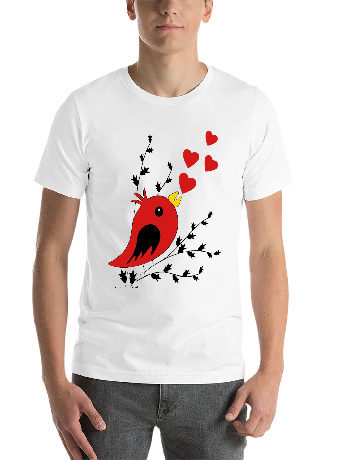 Black Heart Song Bird T-Shirt - Love in the Air view 14