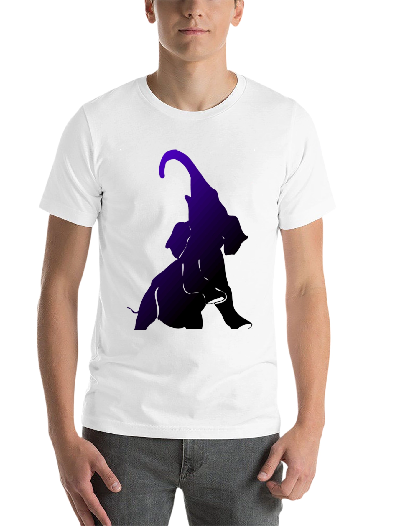 Black Elephant Silhouette Graphic Tee - Black view 14