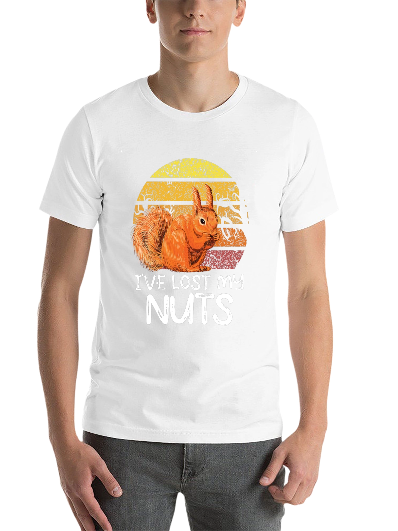 Black Funny Squirrel "I've Lost My Nuts" Graphic Tee view 14