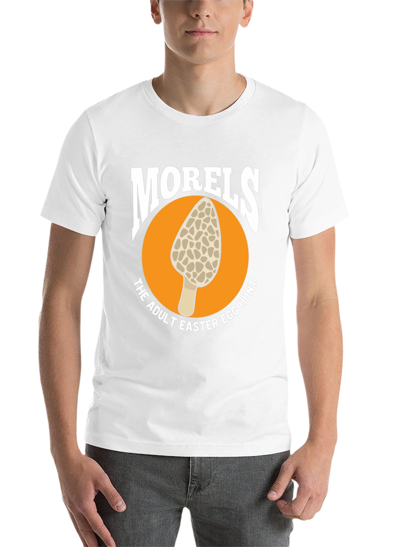 Black Morel Mushroom Adult Easter Egg Hunt Black T-Shirt view 14