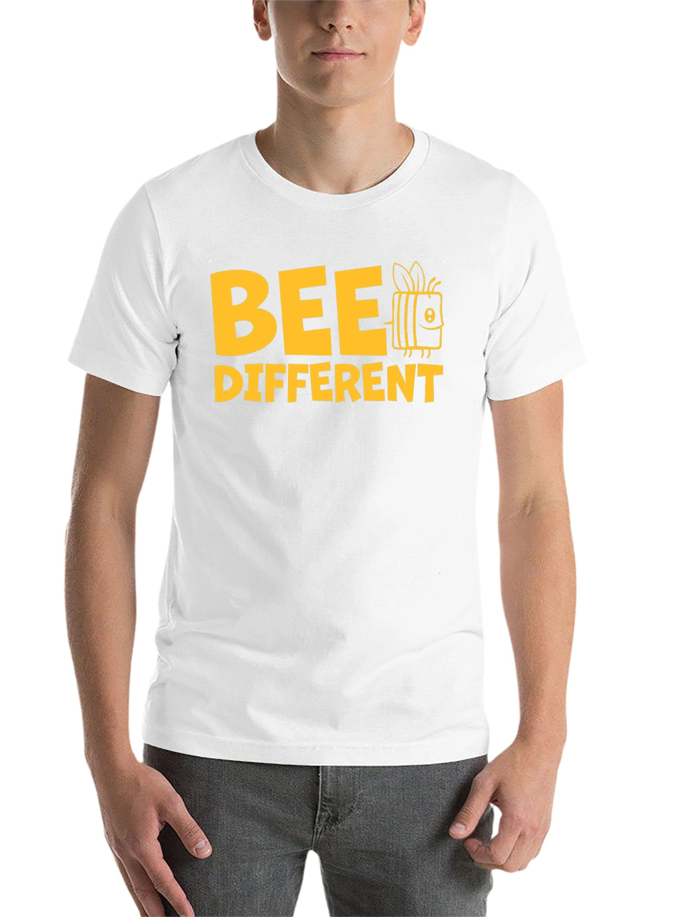 Black Bee Different Graphic Tee - Black Cotton Shirt view 14