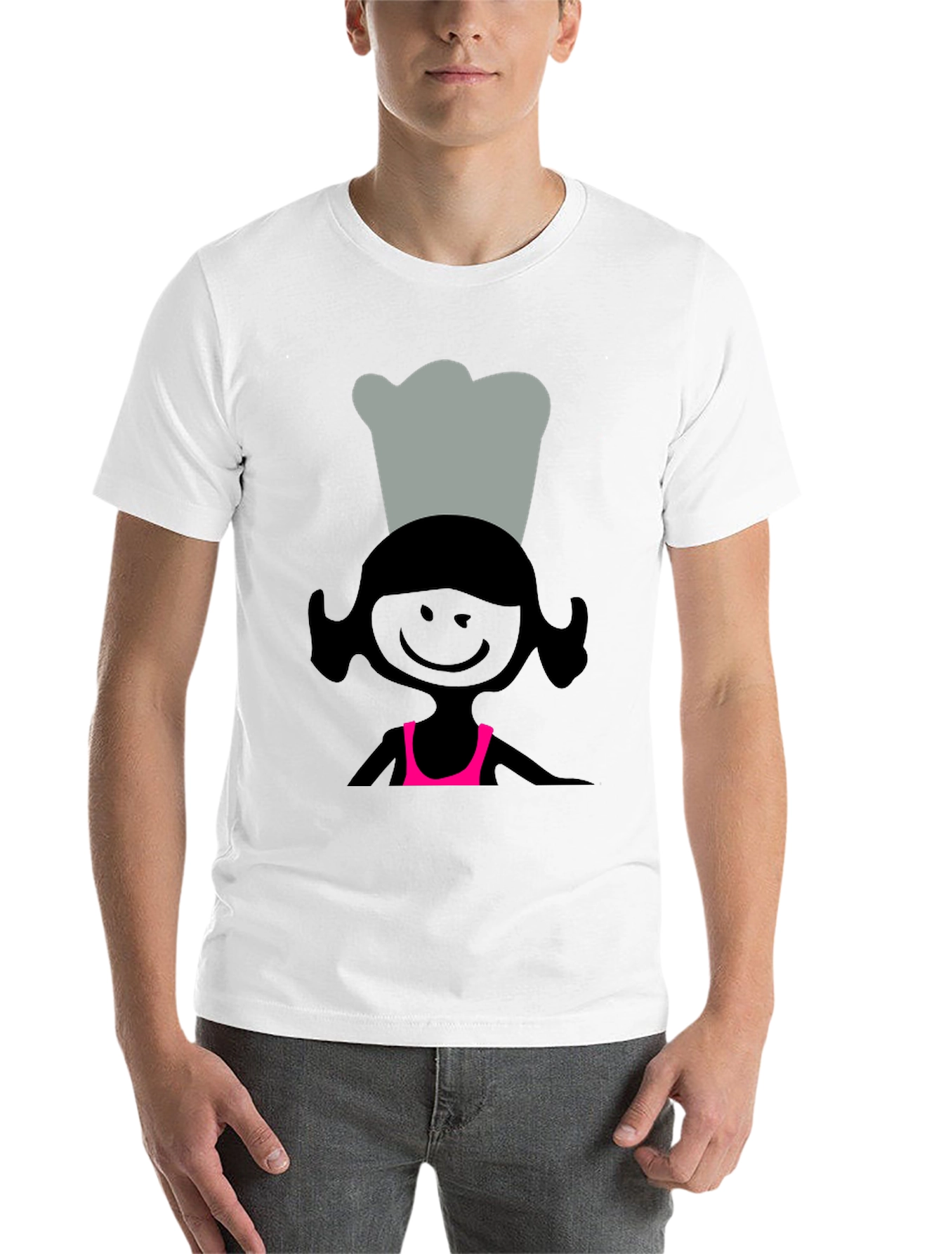 Black Chef Girl Graphic T-Shirt - Unisex Cotton Tee view 14
