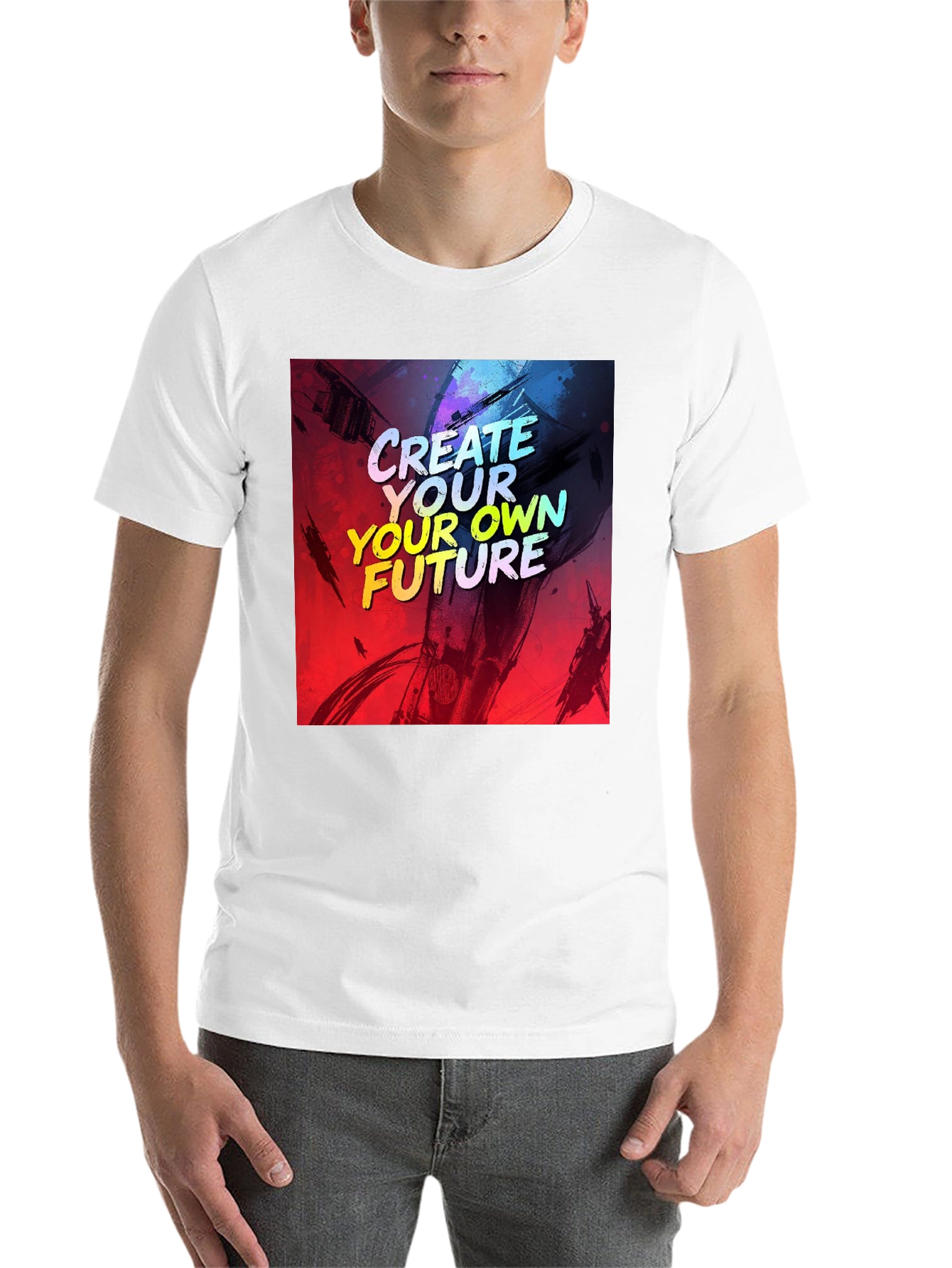 Black Create Your Own Future Graphic Tee - Black view 14