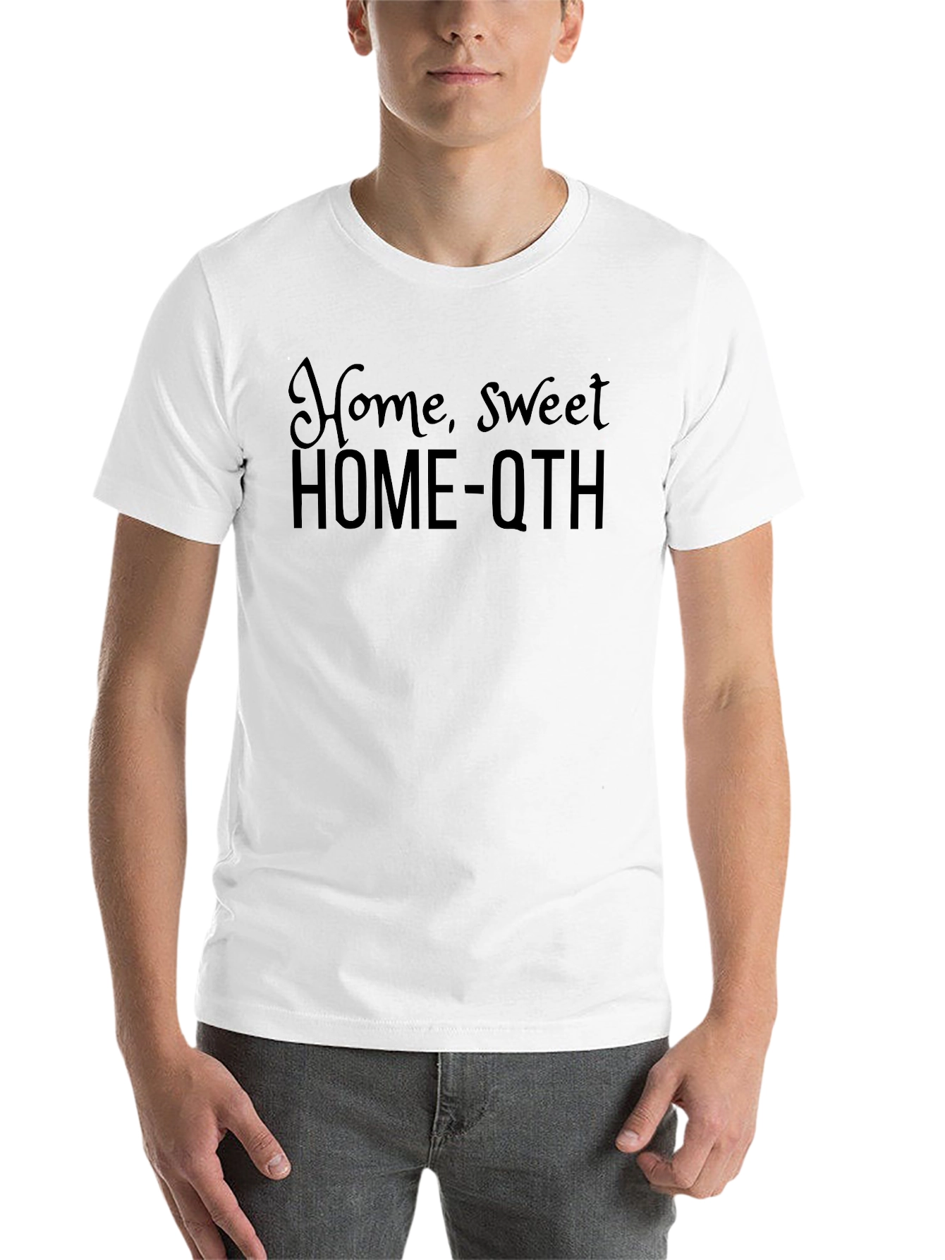 Black Home Sweet HOME-QTH Black T-Shirt view 14