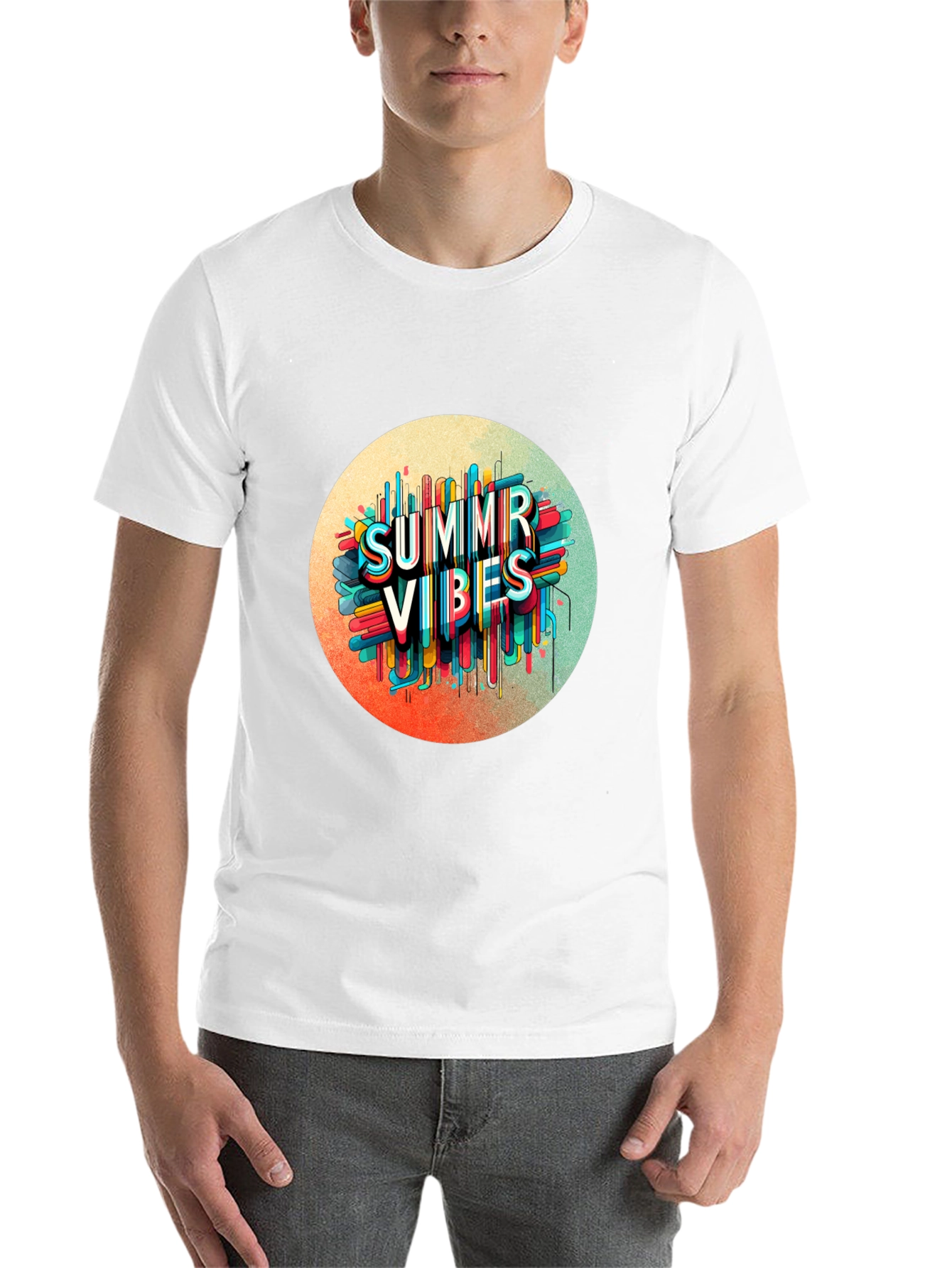 Black Summer Vibes Graphic Tee - Trendy Black T-Shirt view 14