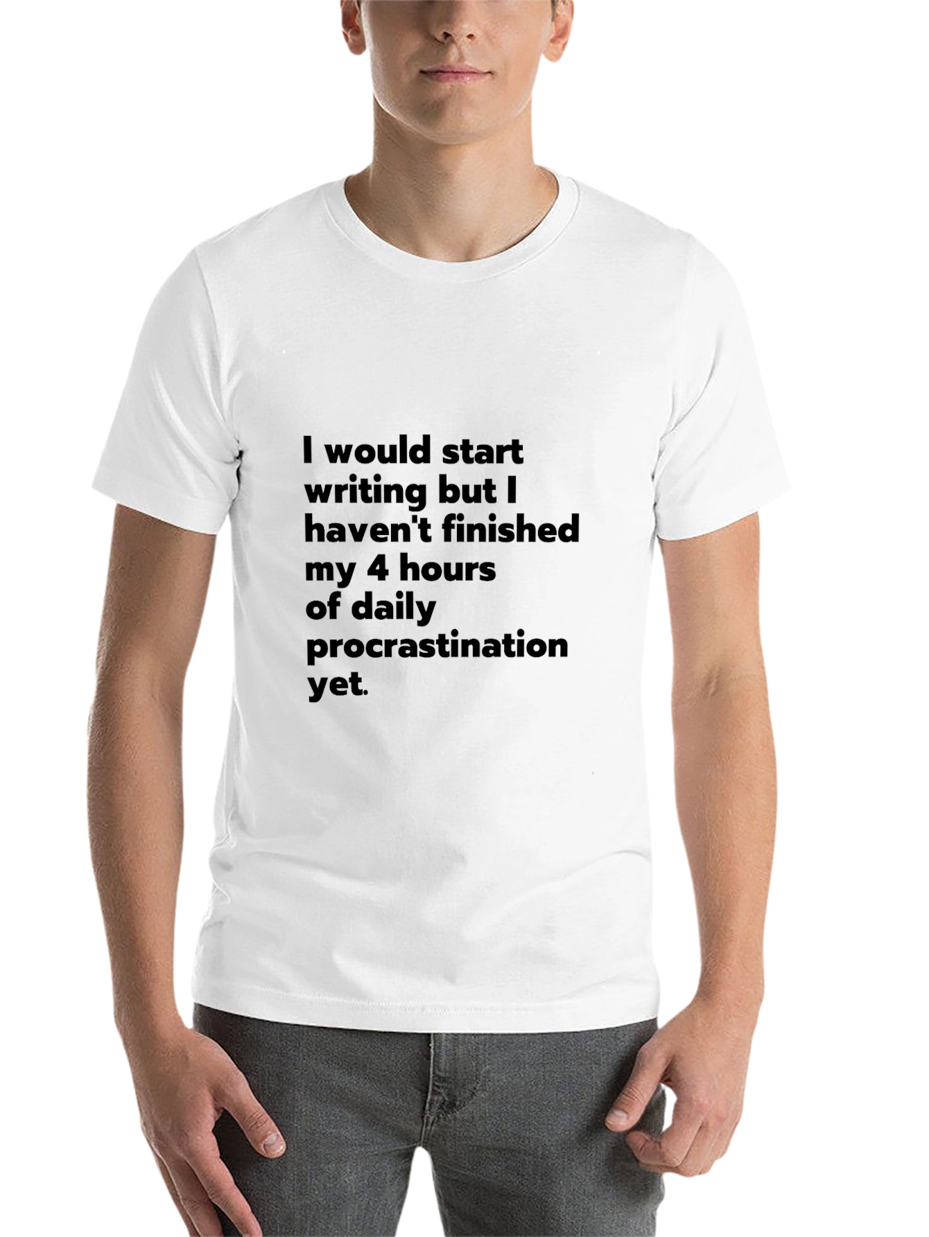 Black Procrastination Humor T-Shirt view 14