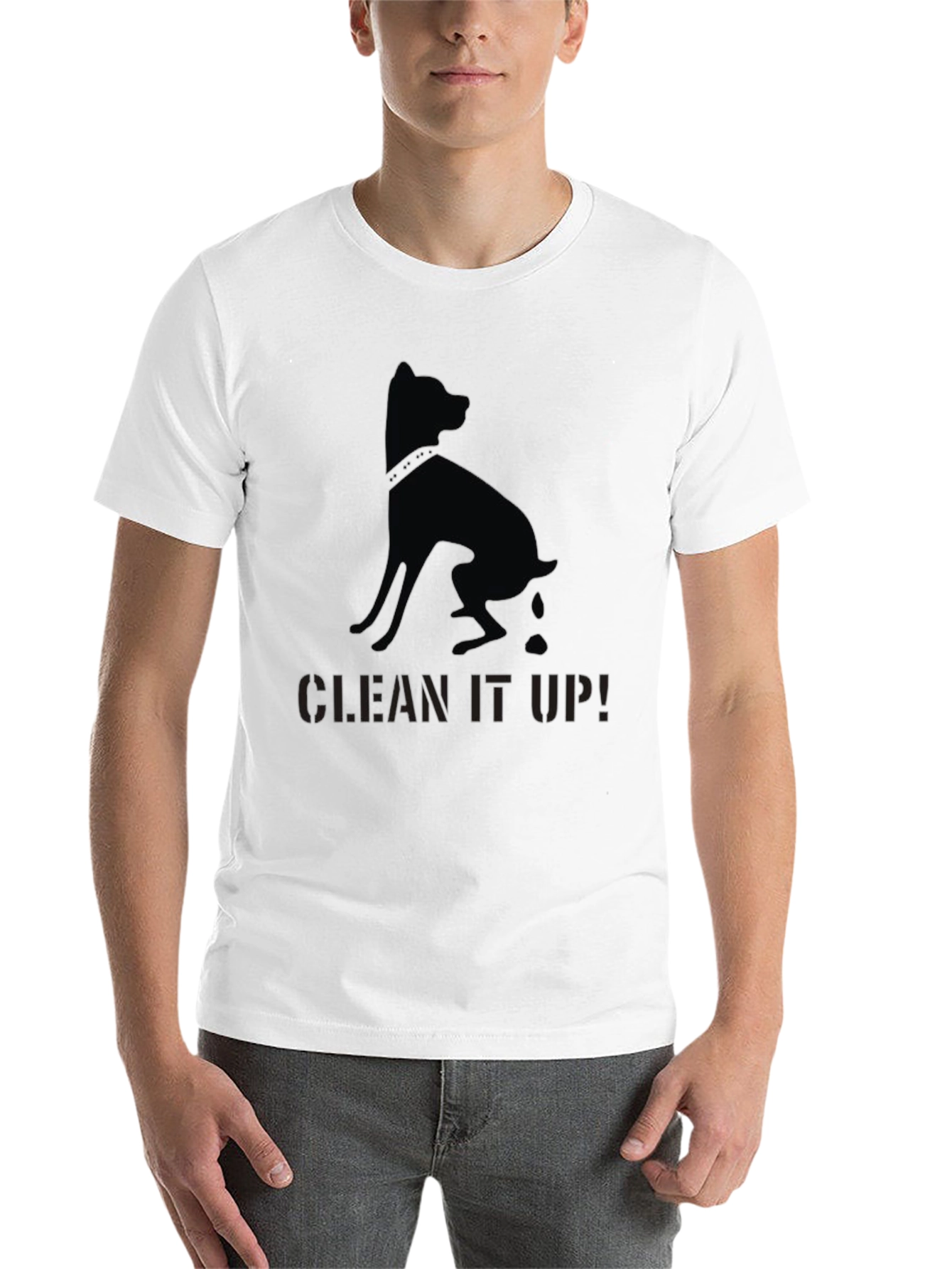Black Clean It Up! Dog Graphic T-Shirt - Black view 14