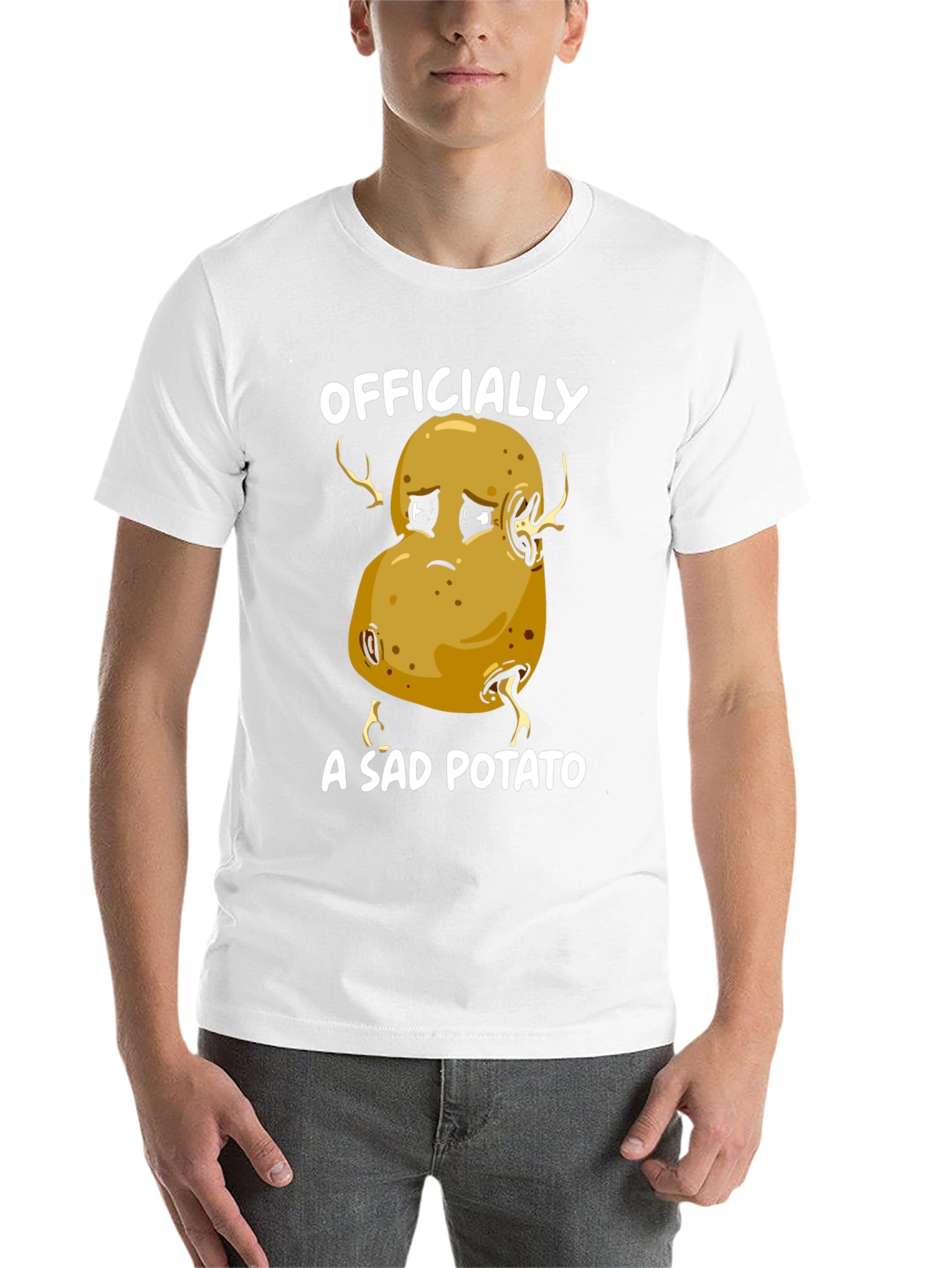Black Sad Potato Graphic T-Shirt - Funny Unisex Tee view 14