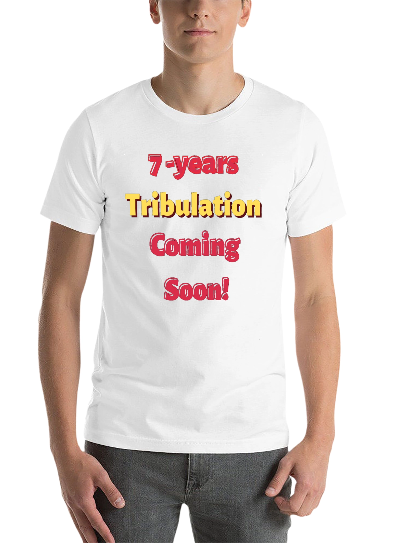 Black 7-Years Tribulation Coming Soon! Graphic T-Shirt view 14