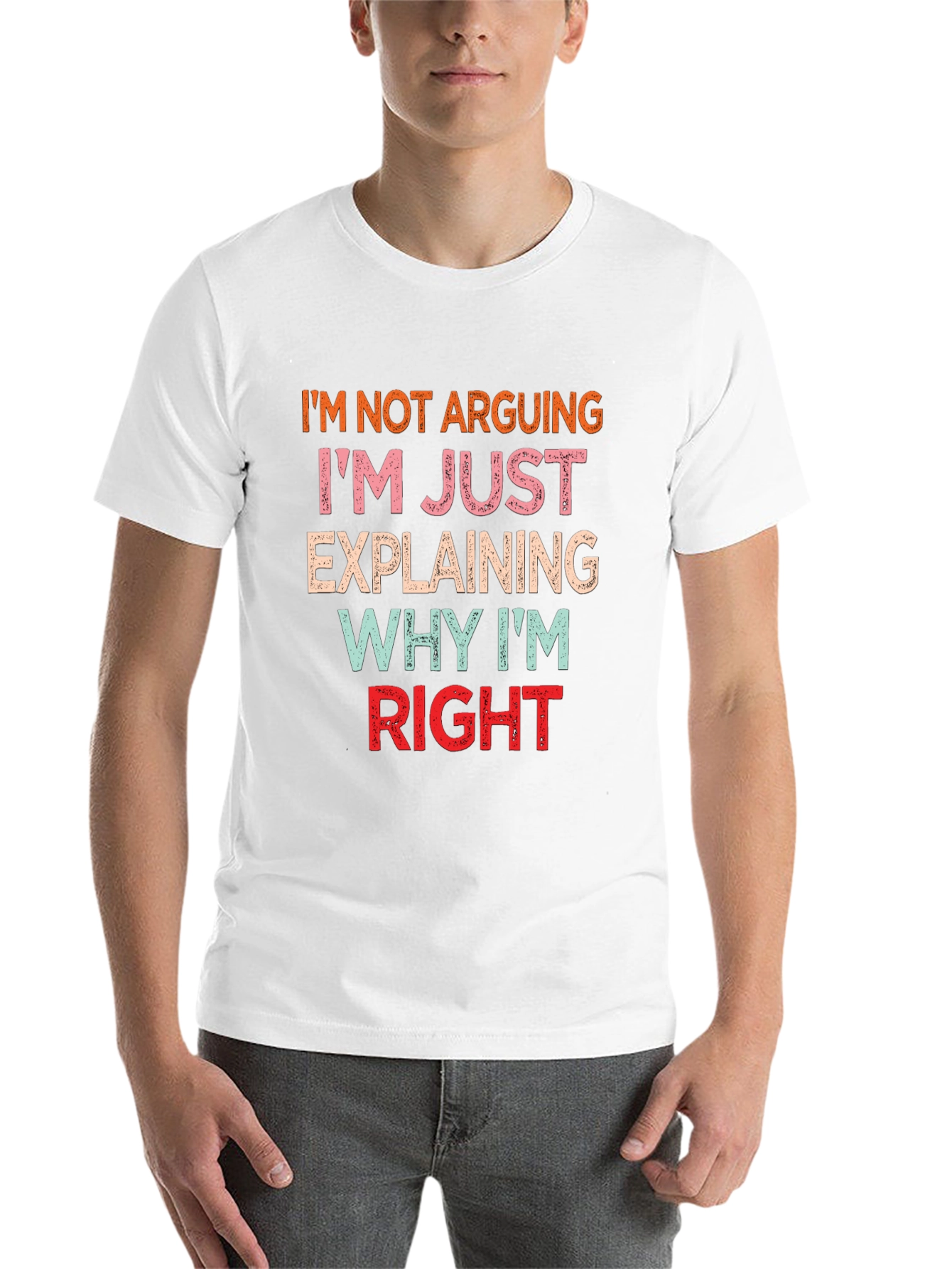 Black Funny Argument Explanation T-Shirt view 14