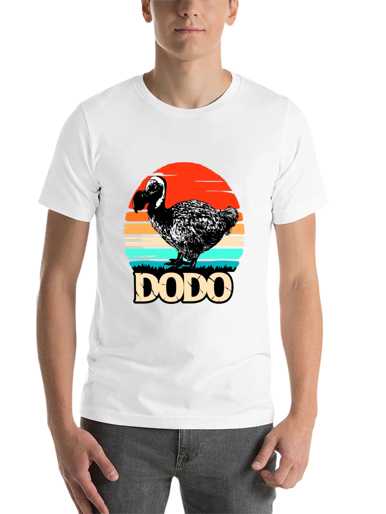 Black Retro Dodo Bird T-Shirt view 14
