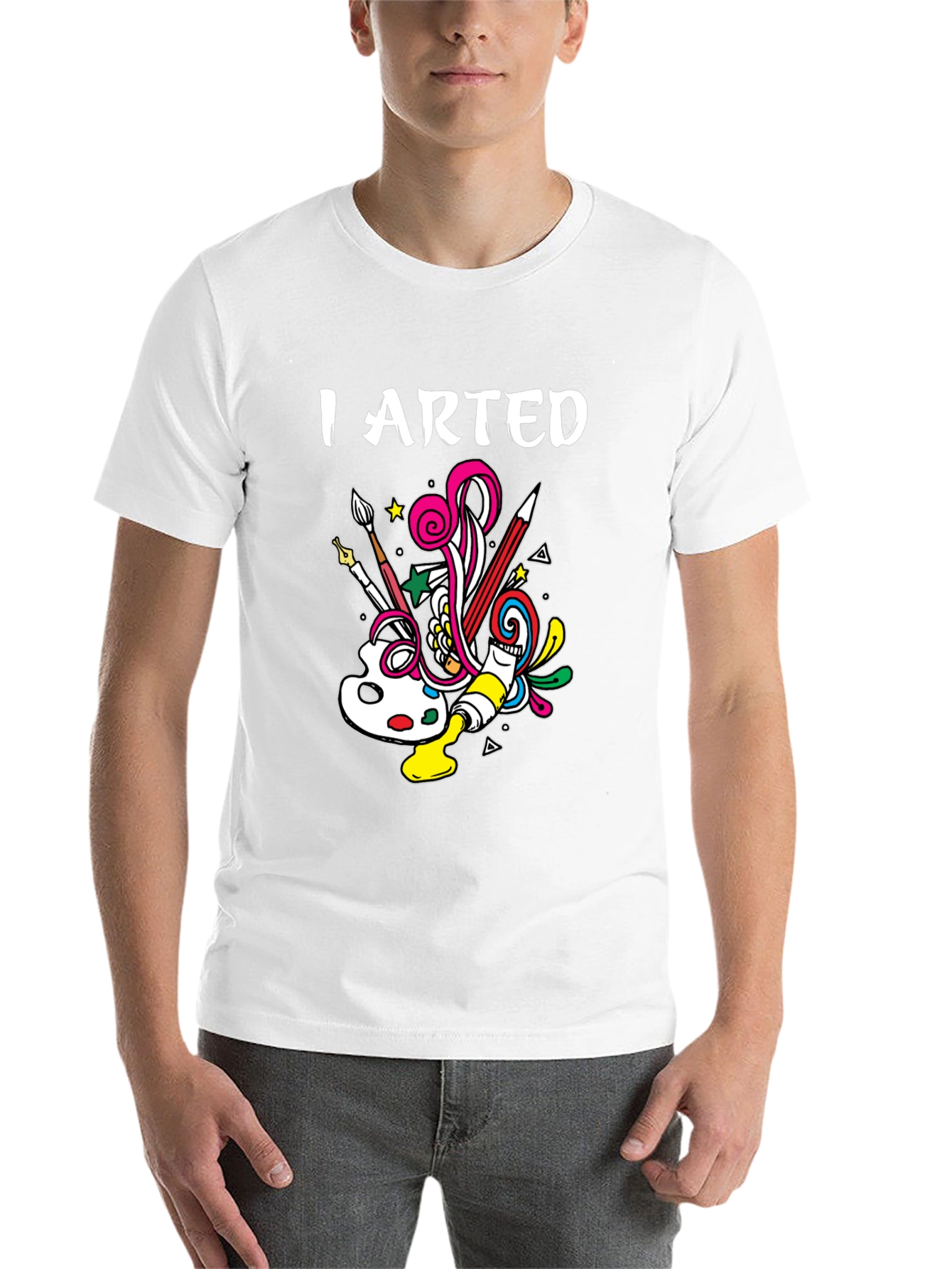 Black I Arted T-Shirt - Creative Design view 14
