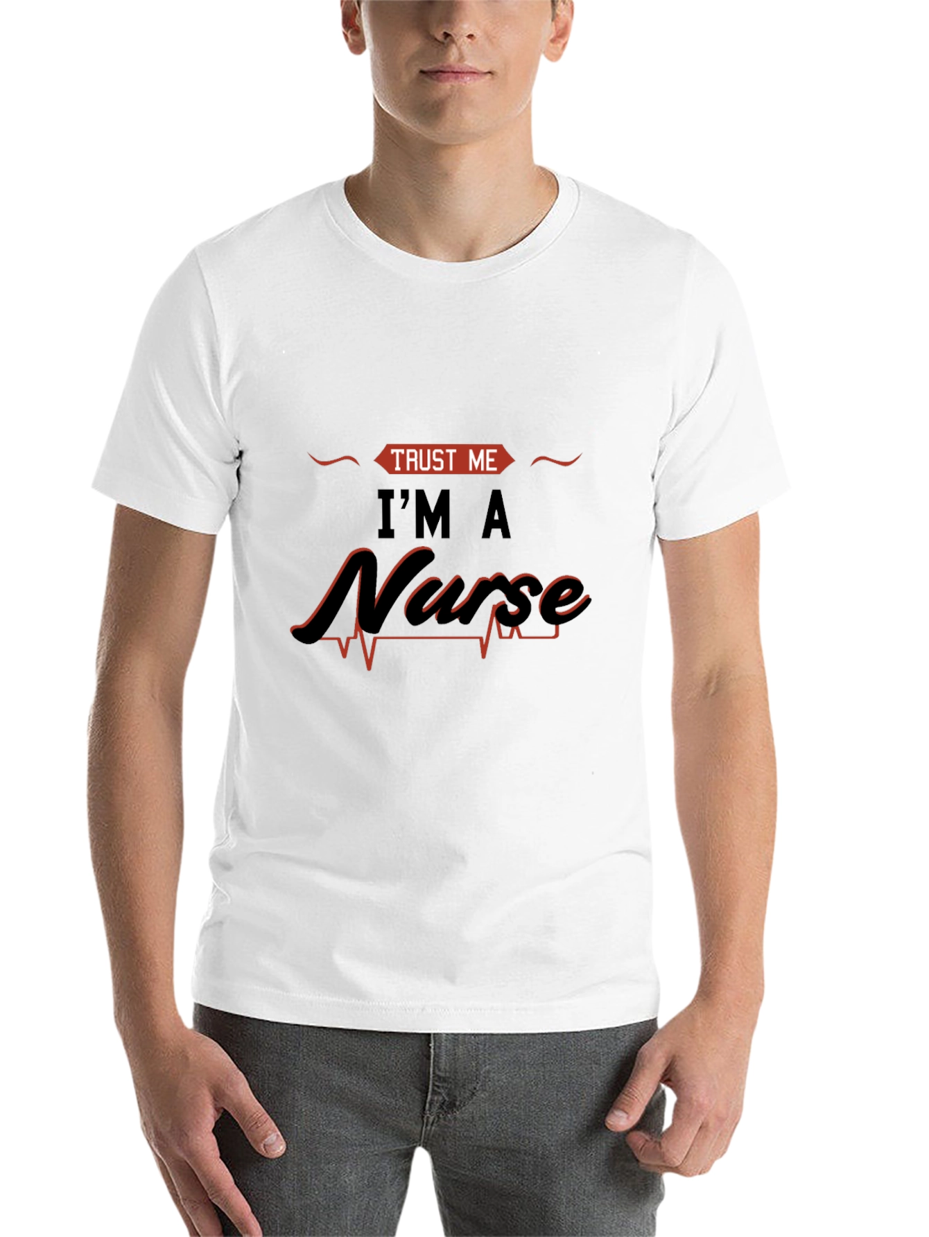 Black Trust Me I'm A Nurse Graphic Tee view 14