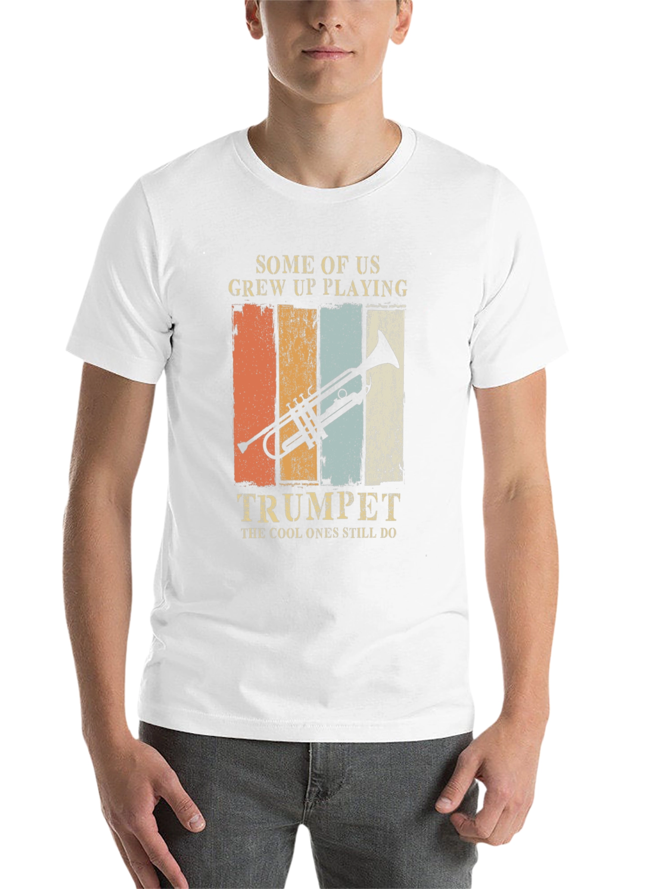 Black Trumpet Player T-Shirt - Cool Ones Still Do! view 14