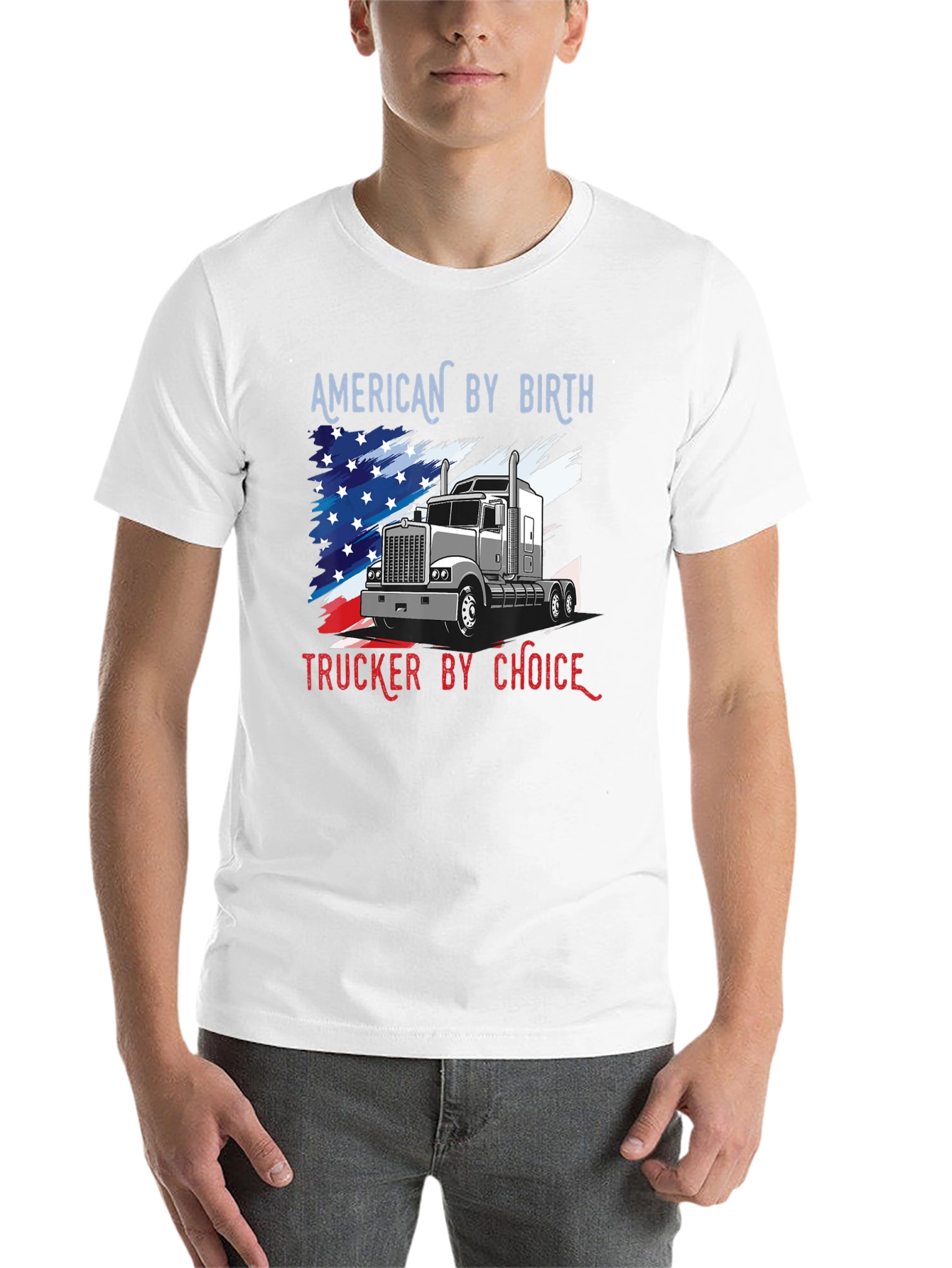 Black American Trucker T-Shirt: Patriot's Choice view 14