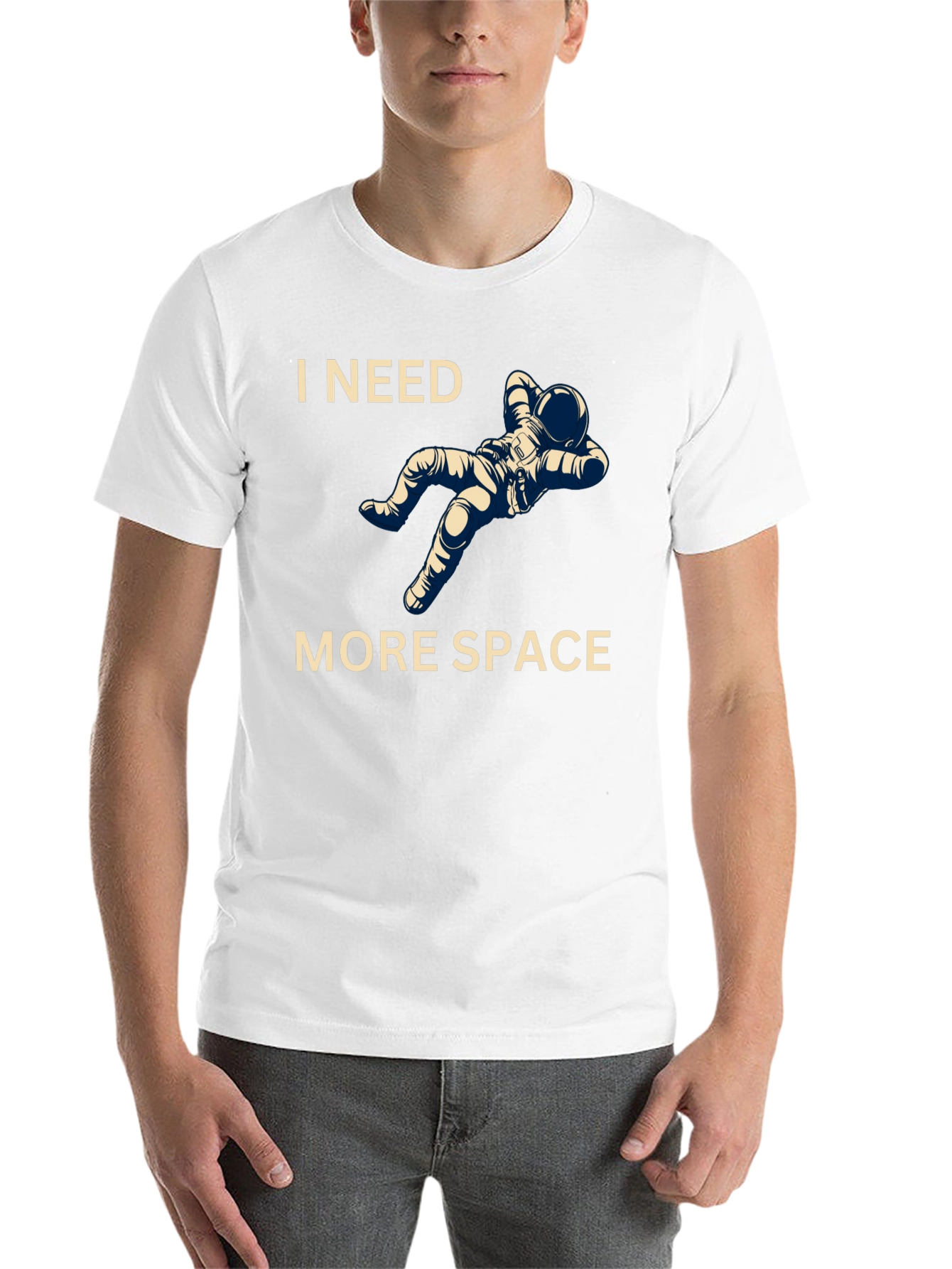 Black I Need More Space T-Shirt Astronaut Graphic Tee view 14