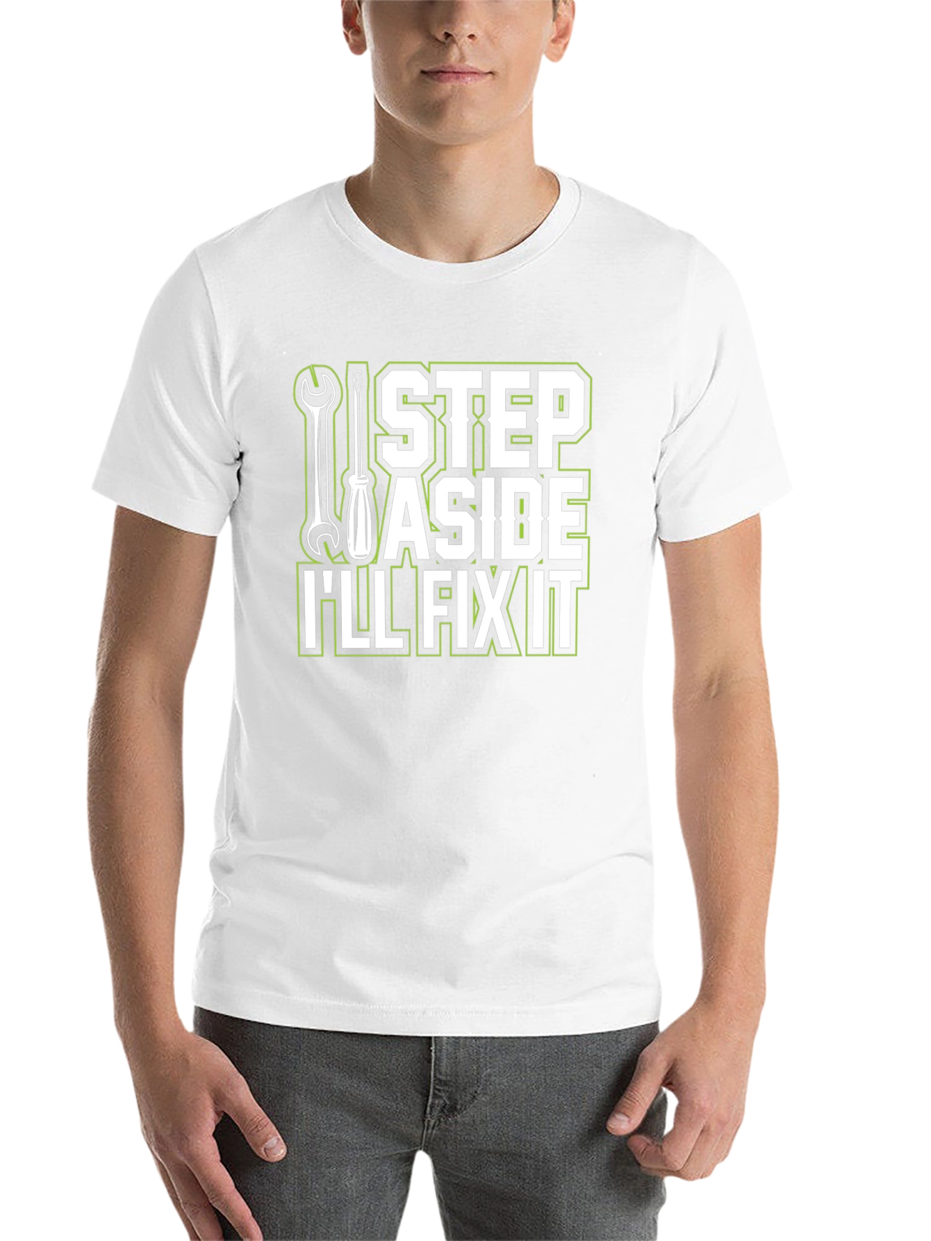 Black I'll Fix It T-Shirt - Step Aside Mechanic Tee view 14