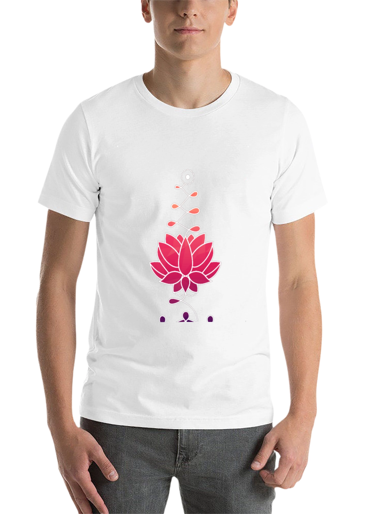Black Lotus Graphic Print Tee - Black view 14