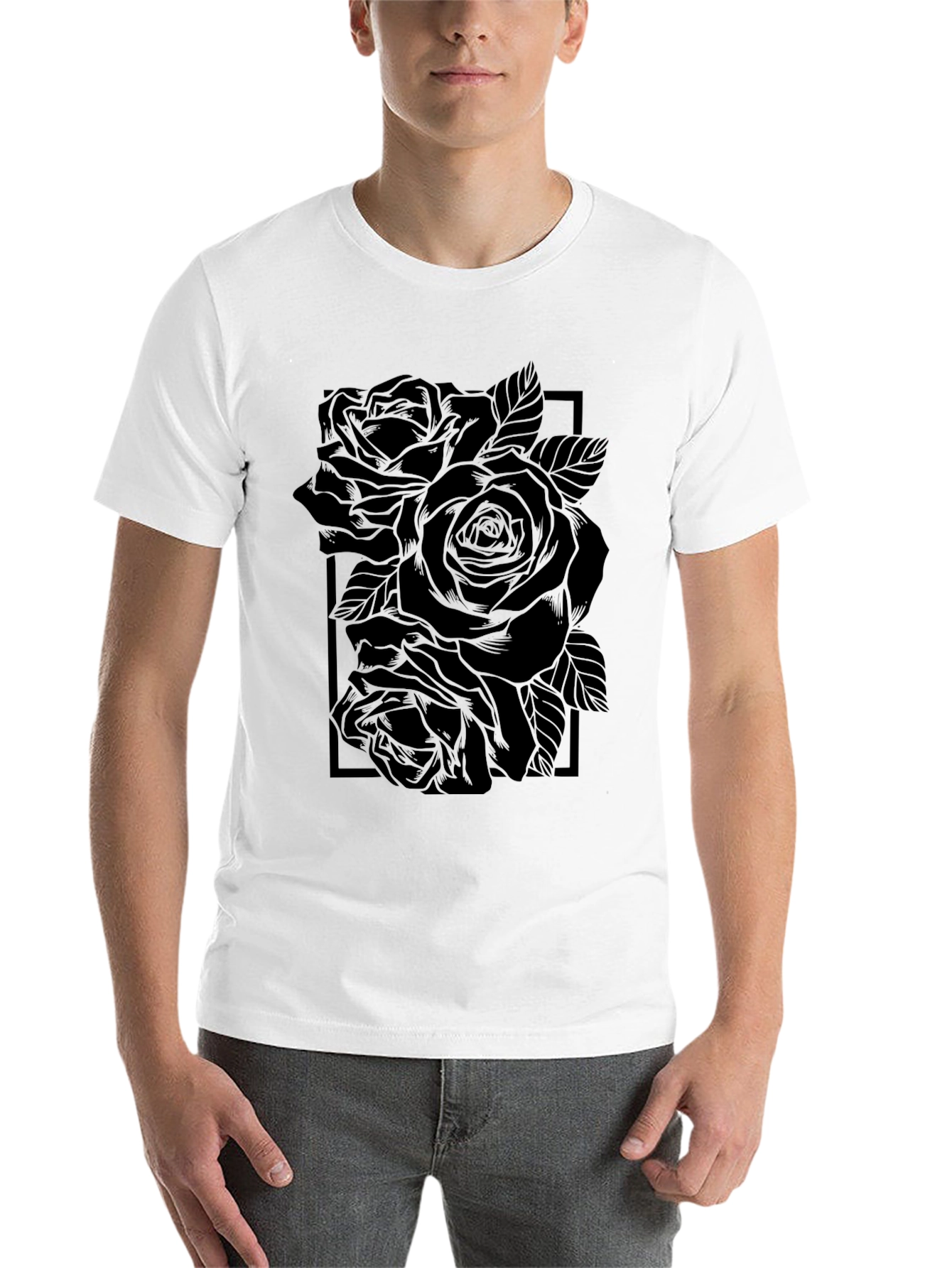 Black Black Rose Graphic Tee - Men's Fashion view 14