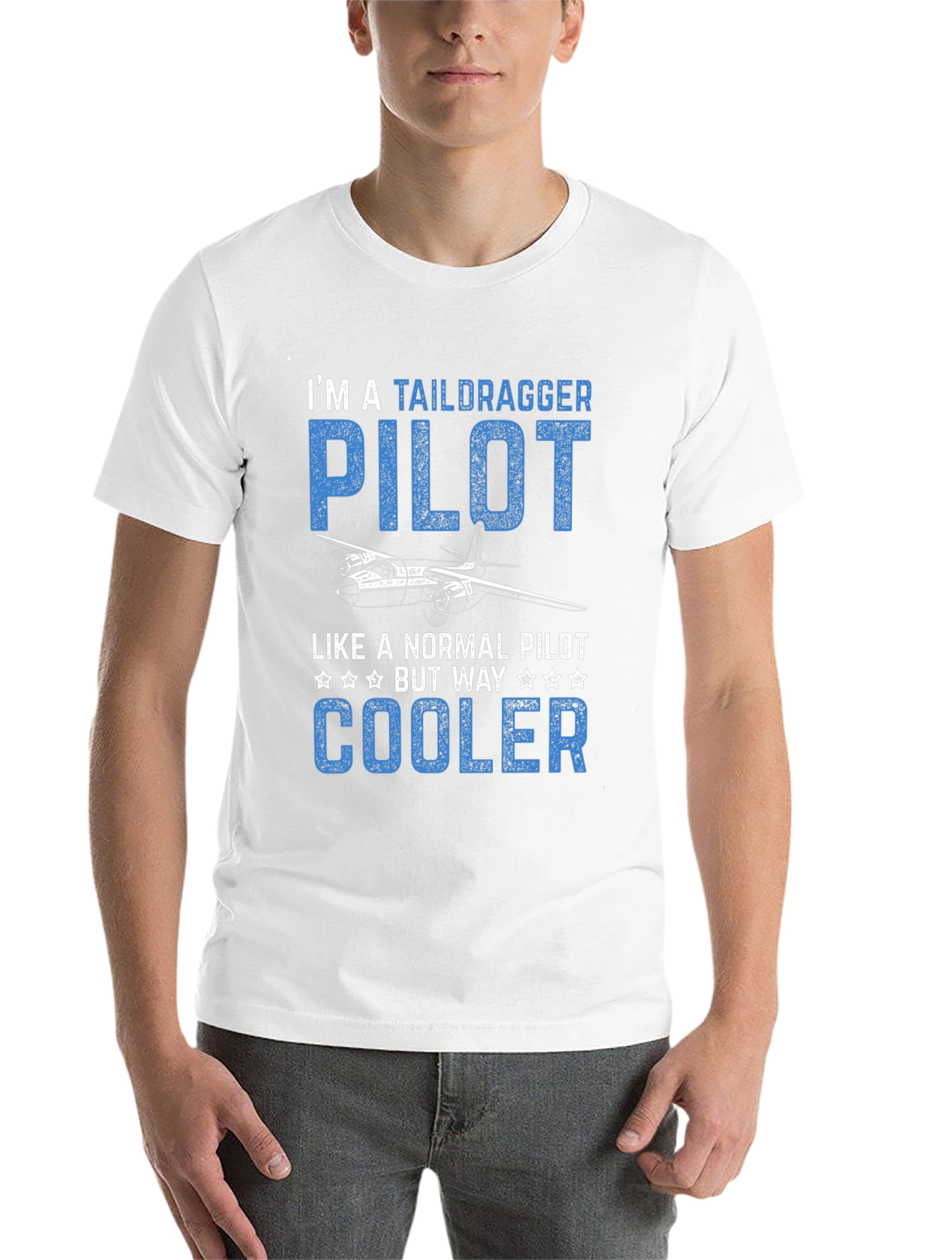 Black Taildragger Pilot T-Shirt - Cool Aviation Tee view 14
