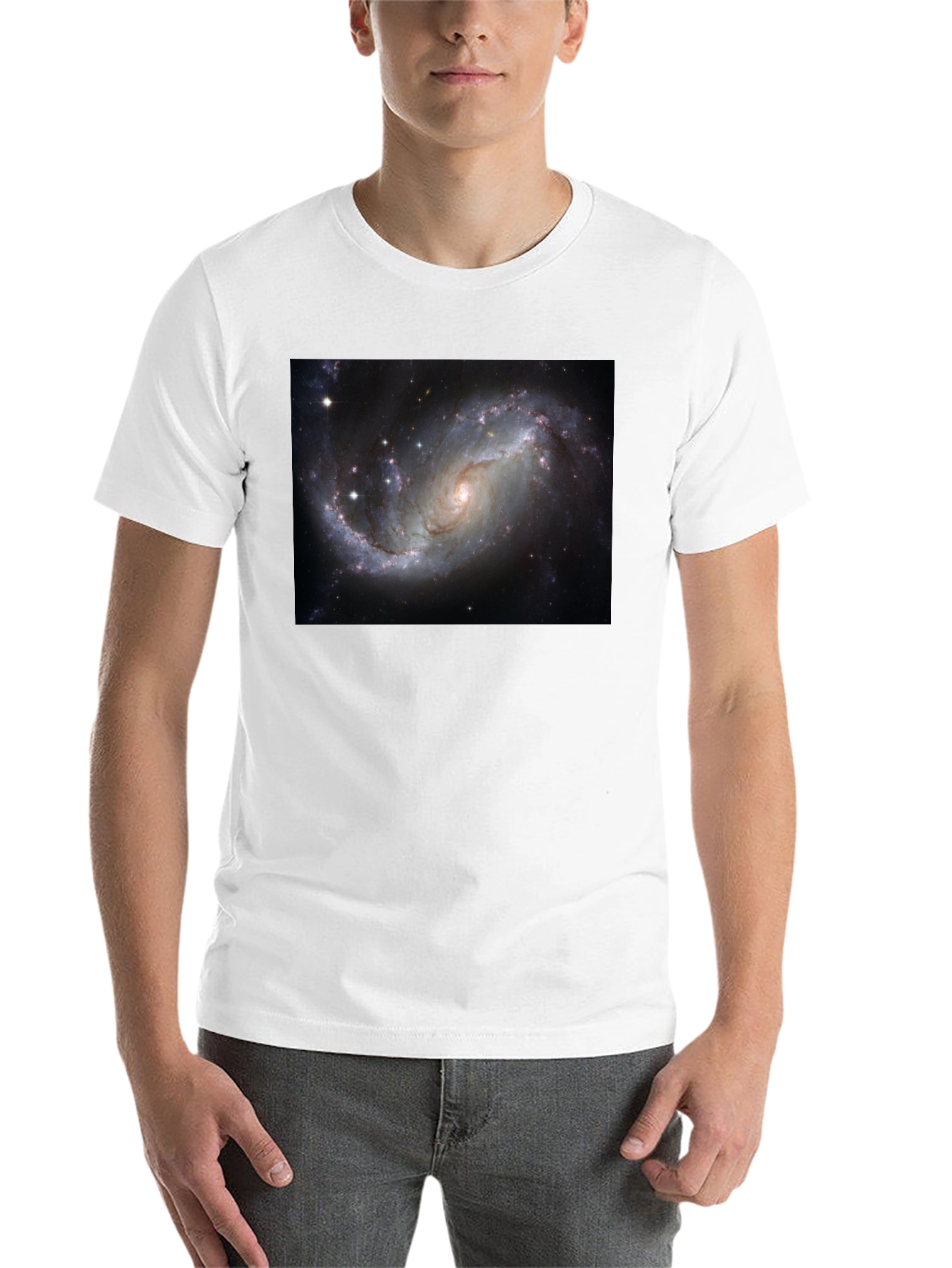 Black Galaxy Print Black T-Shirt - Cosmic Style view 14
