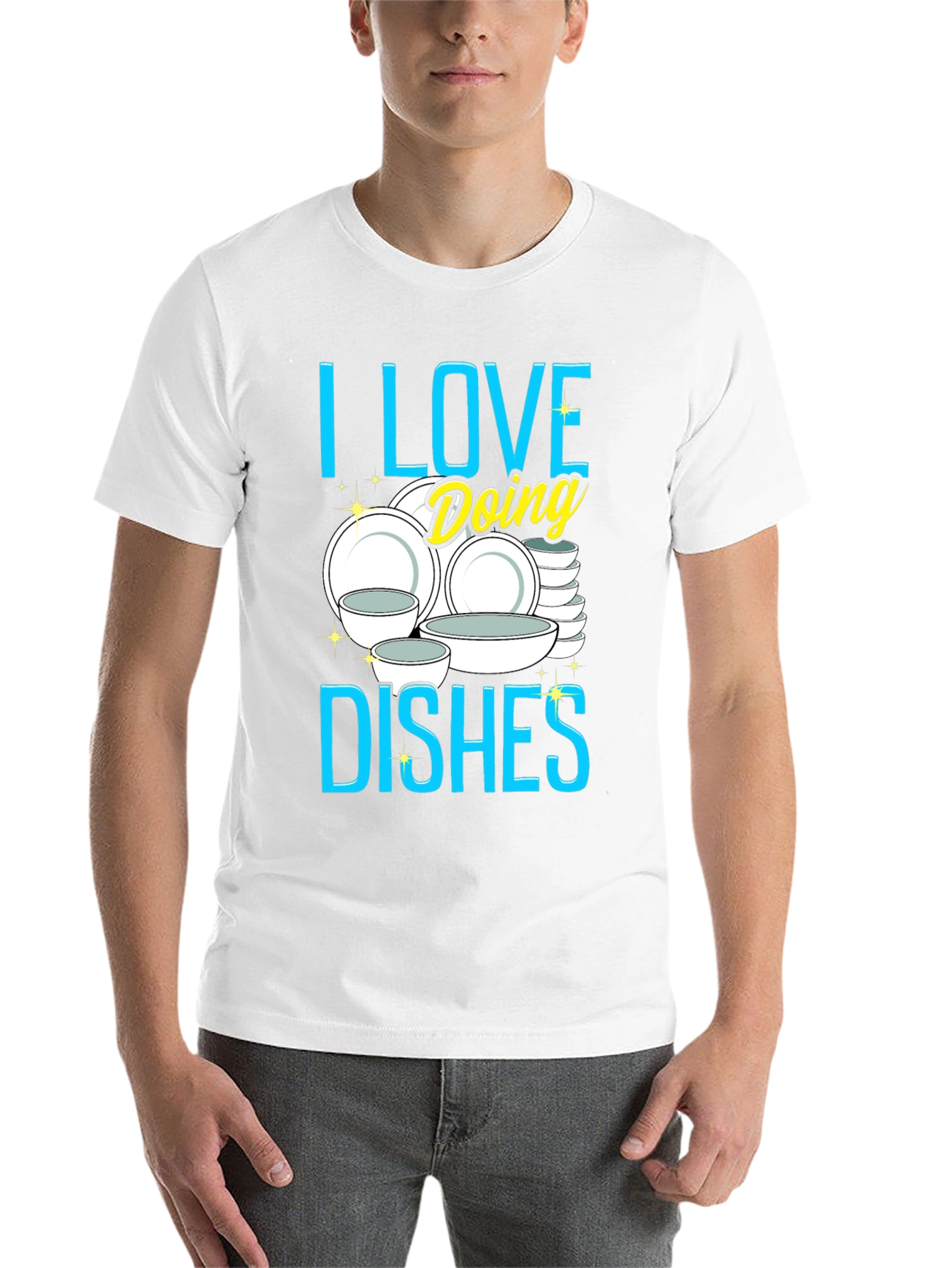 Black I Love Doing Dishes Graphic Tee view 14
