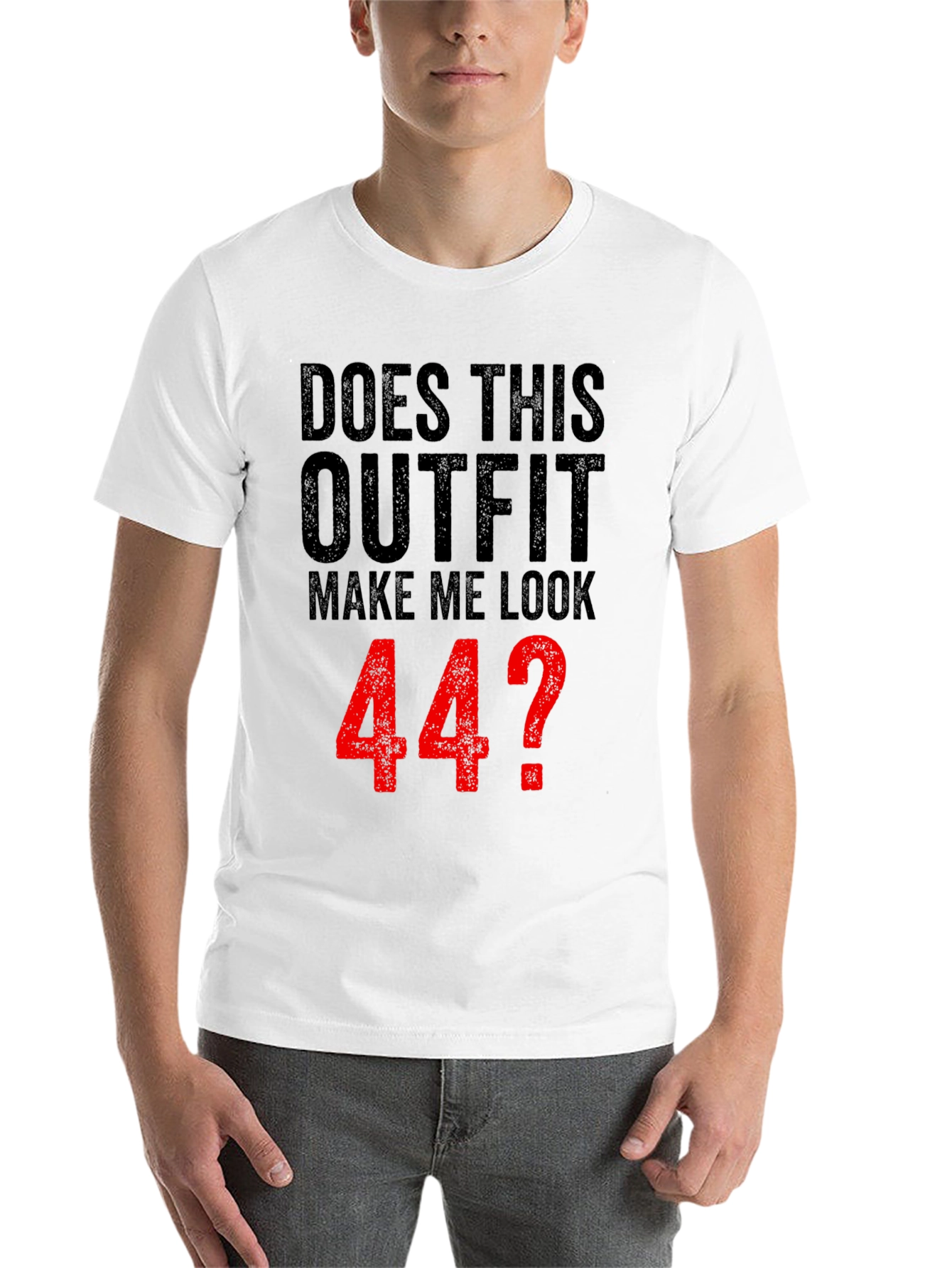 Black Funny 44th Birthday Outfit T-Shirt  view 14