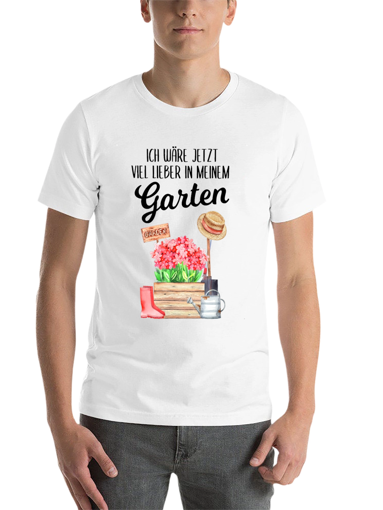 Black Ich Wäre Jetzt Viel Lieber In Meinem Garten T-Shirt view 14