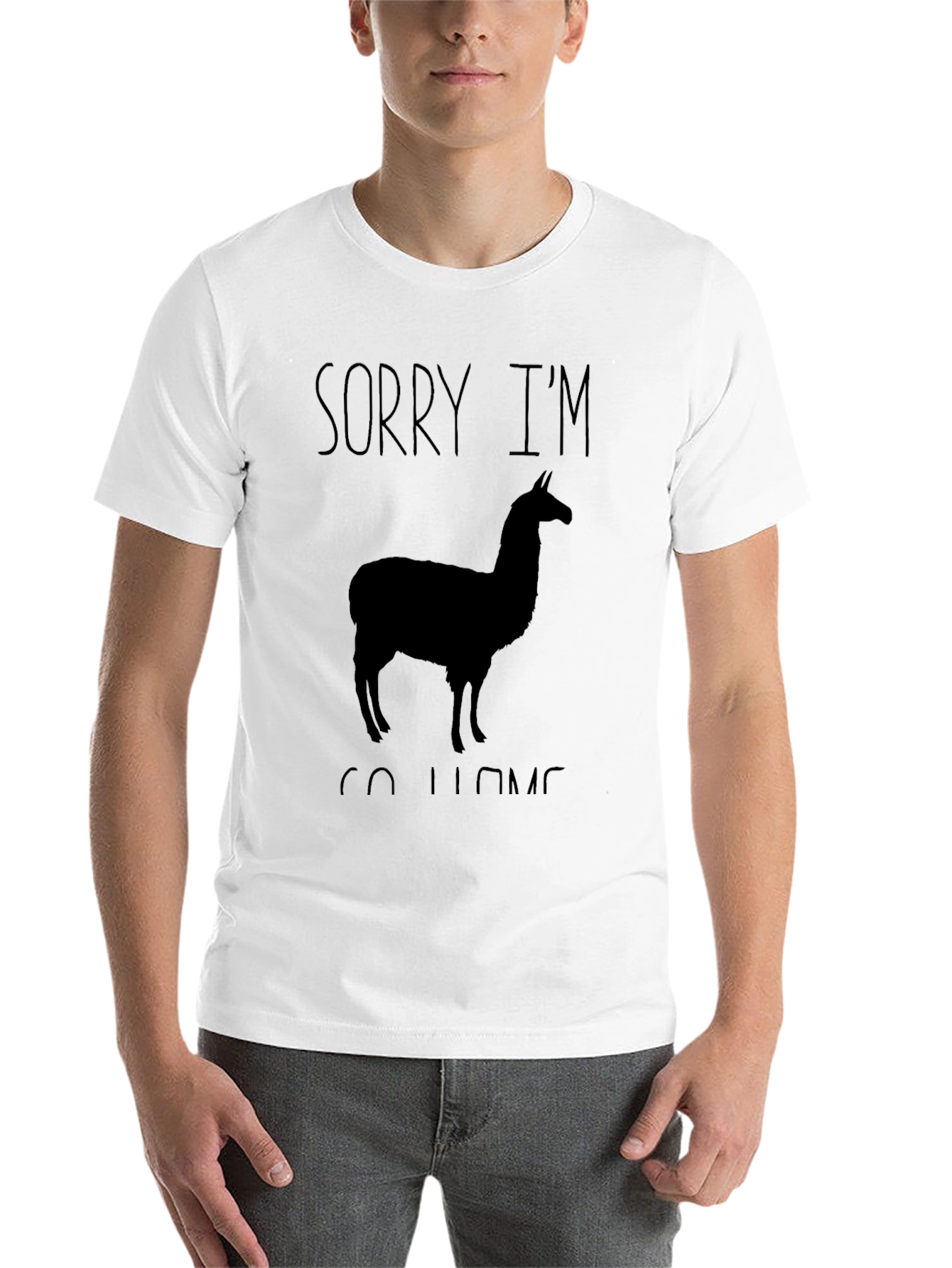 Black Sorry I'm So Llama Funny T-Shirt view 14