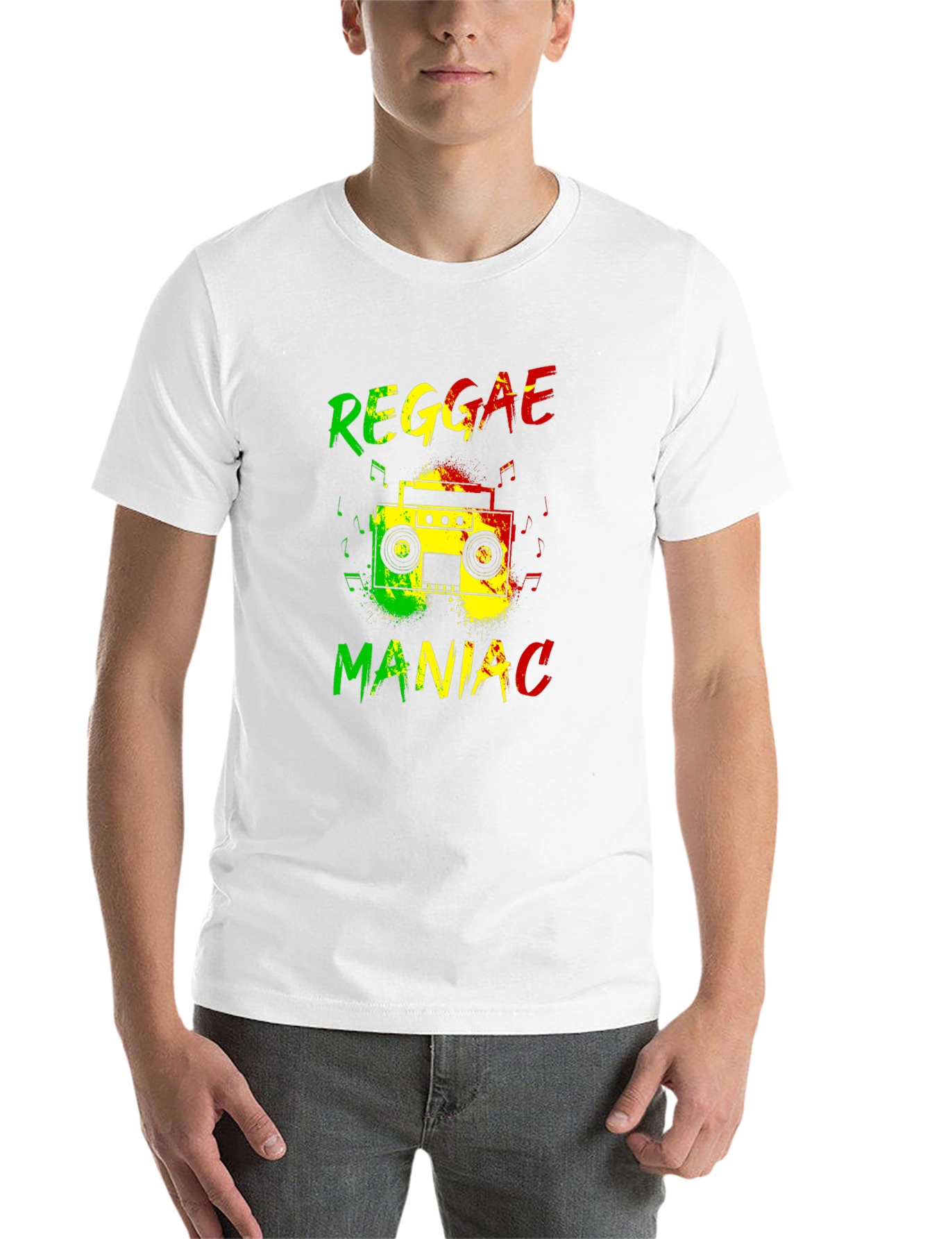 Black Reggae Maniac Graphic T-Shirt view 14