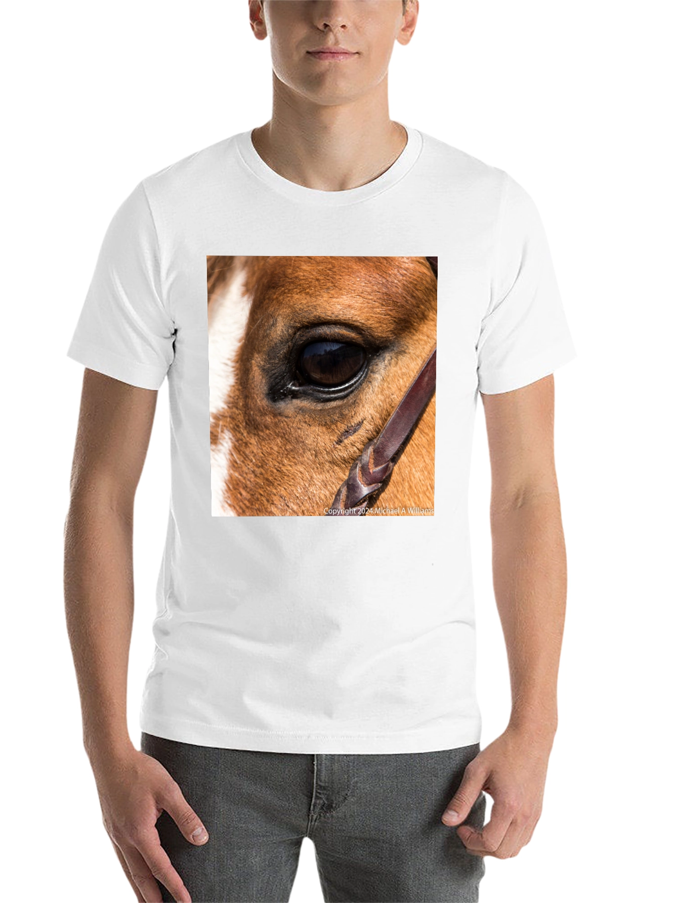 Black Horse Eye Graphic Tee - Unique Animal Lover's Shirt view 14