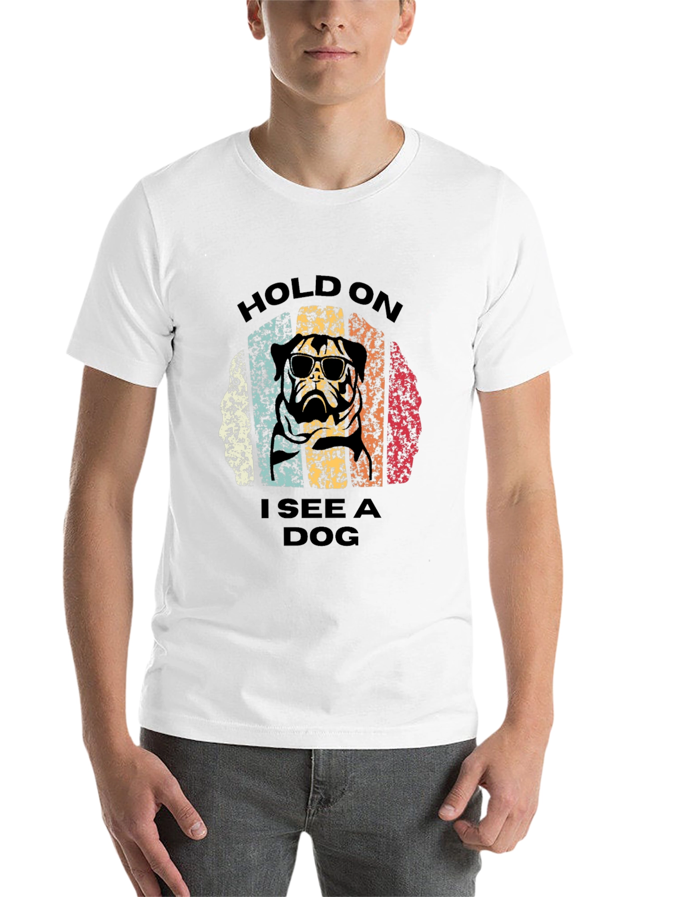 Black Retro Dog Graphic T-Shirt view 14