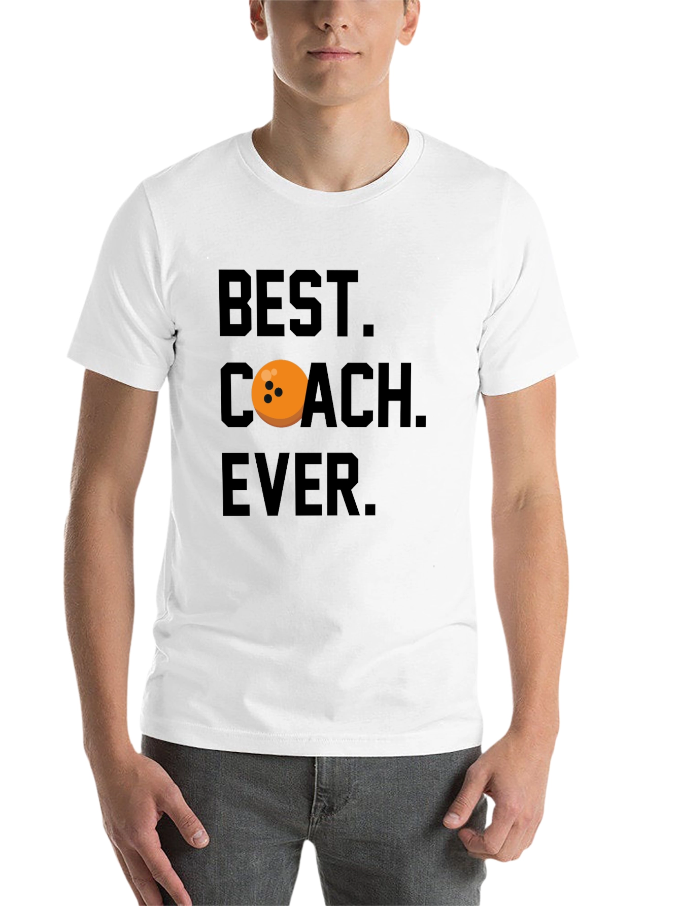 Black Best Coach Ever Bowling T-Shirt view 14