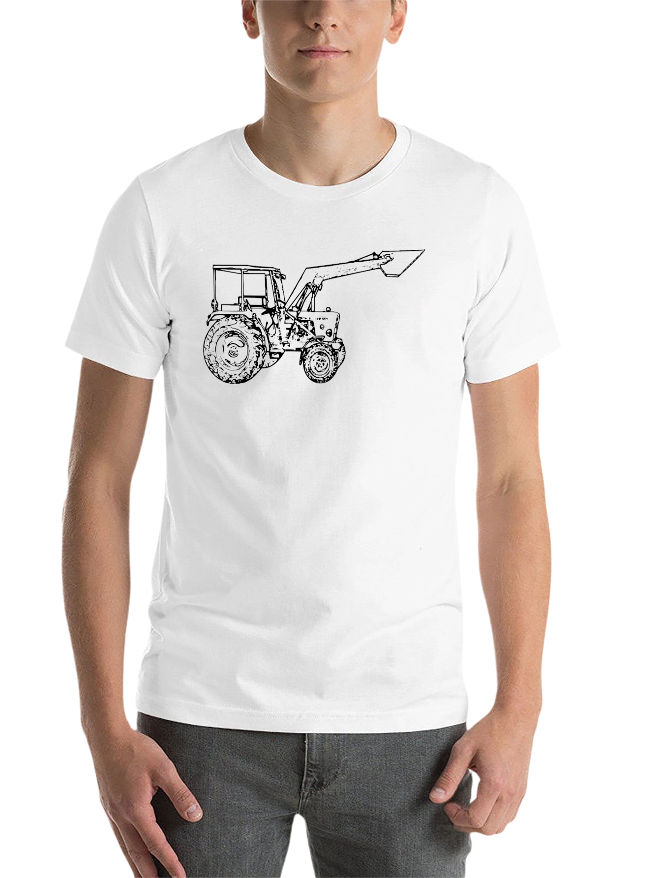 Black Tractor Graphic Tee - Black Cotton view 14