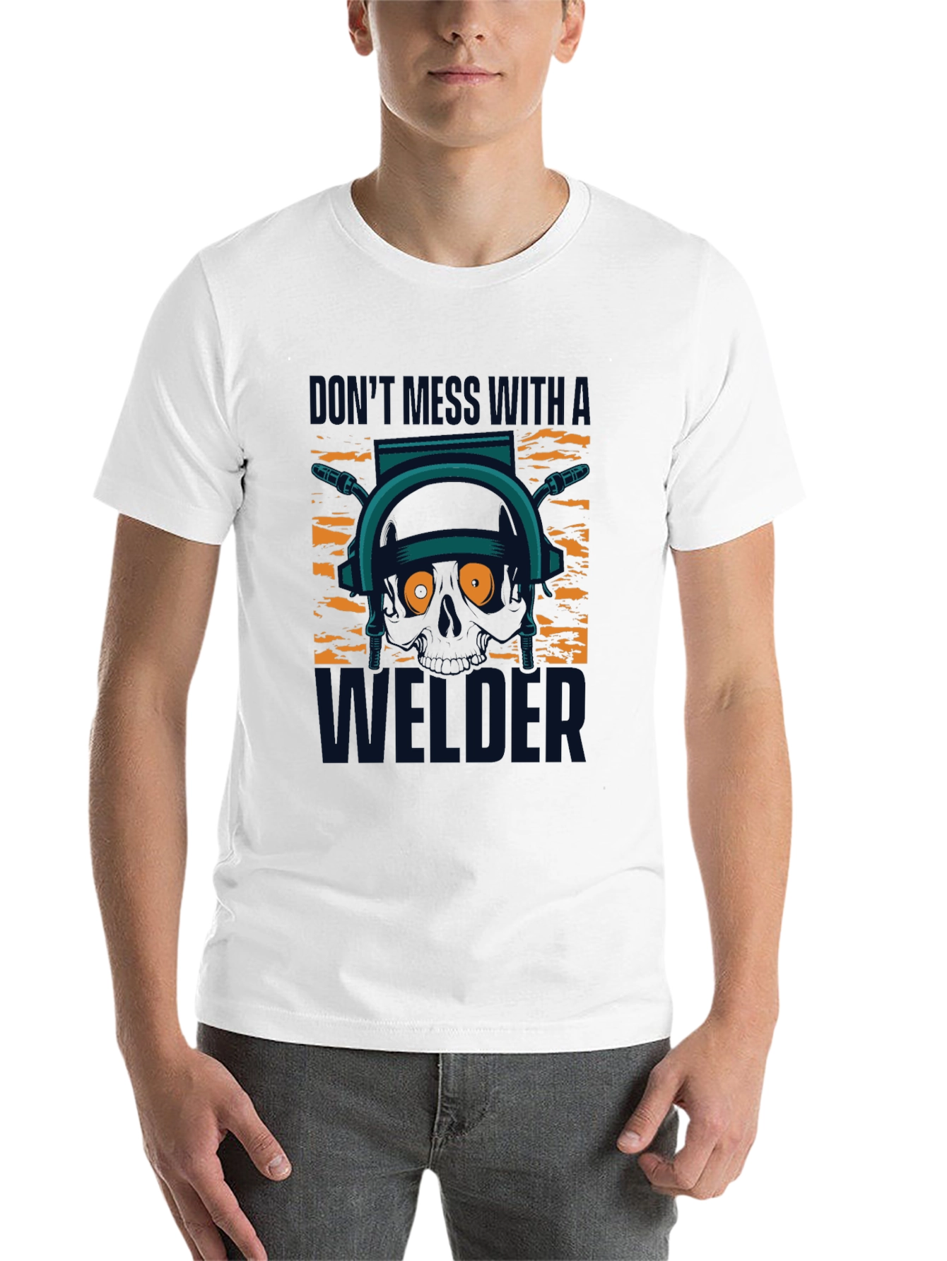 Black Don't Mess With A Welder T-Shirt view 14
