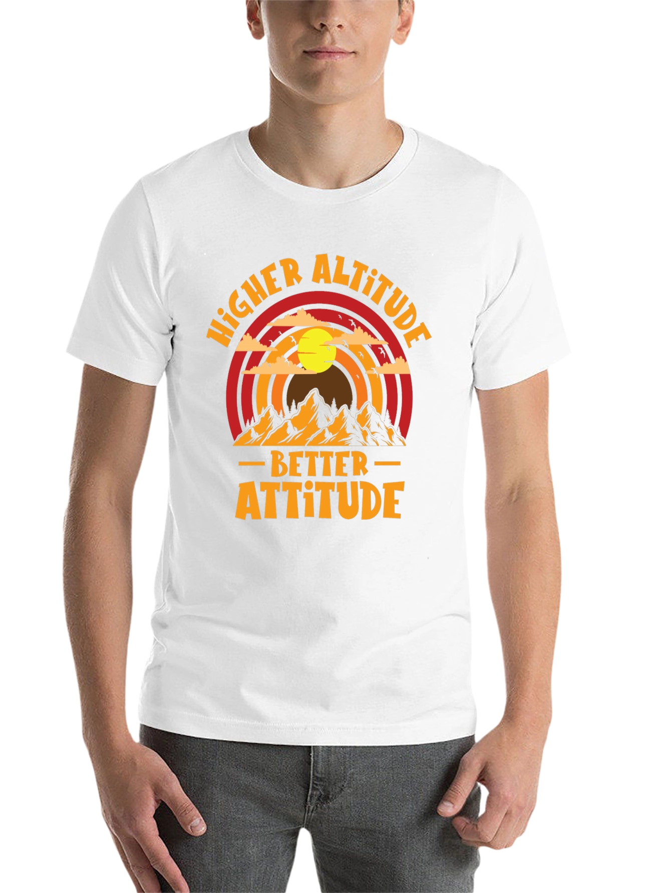 Black Higher Altitude Better Attitude Graphic Tee view 14