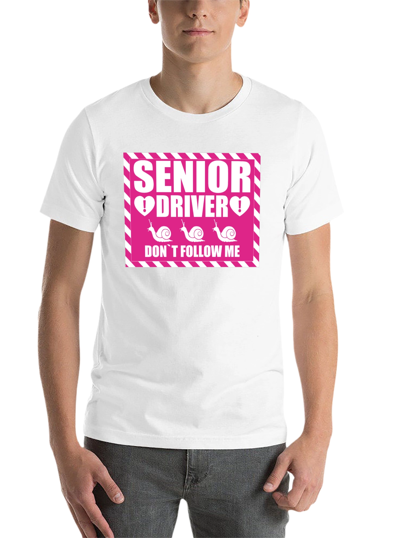 Black Senior Driver Don't Follow Me T-Shirt view 14
