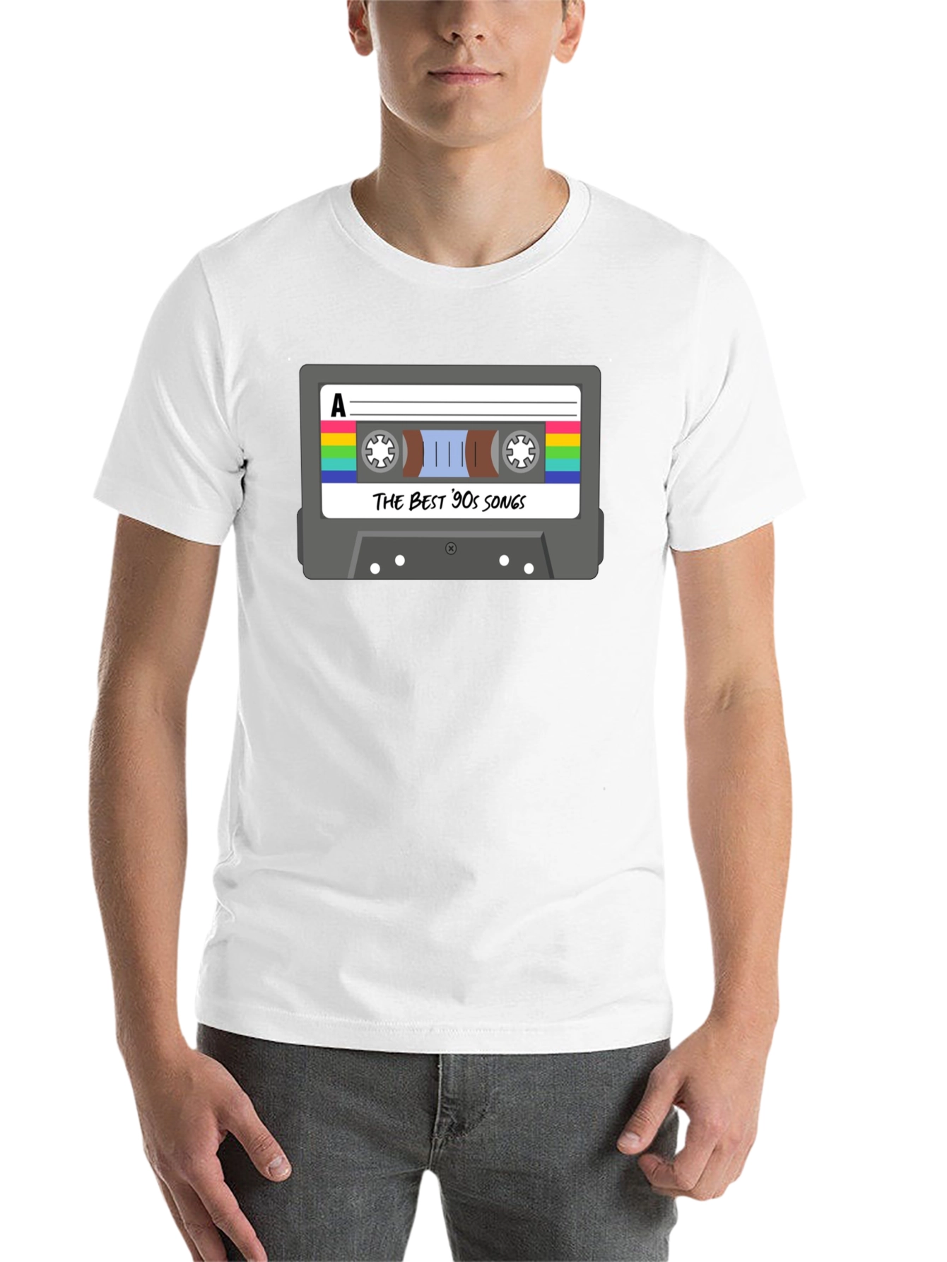 Black Retro 90s Music Cassette T-Shirt view 14