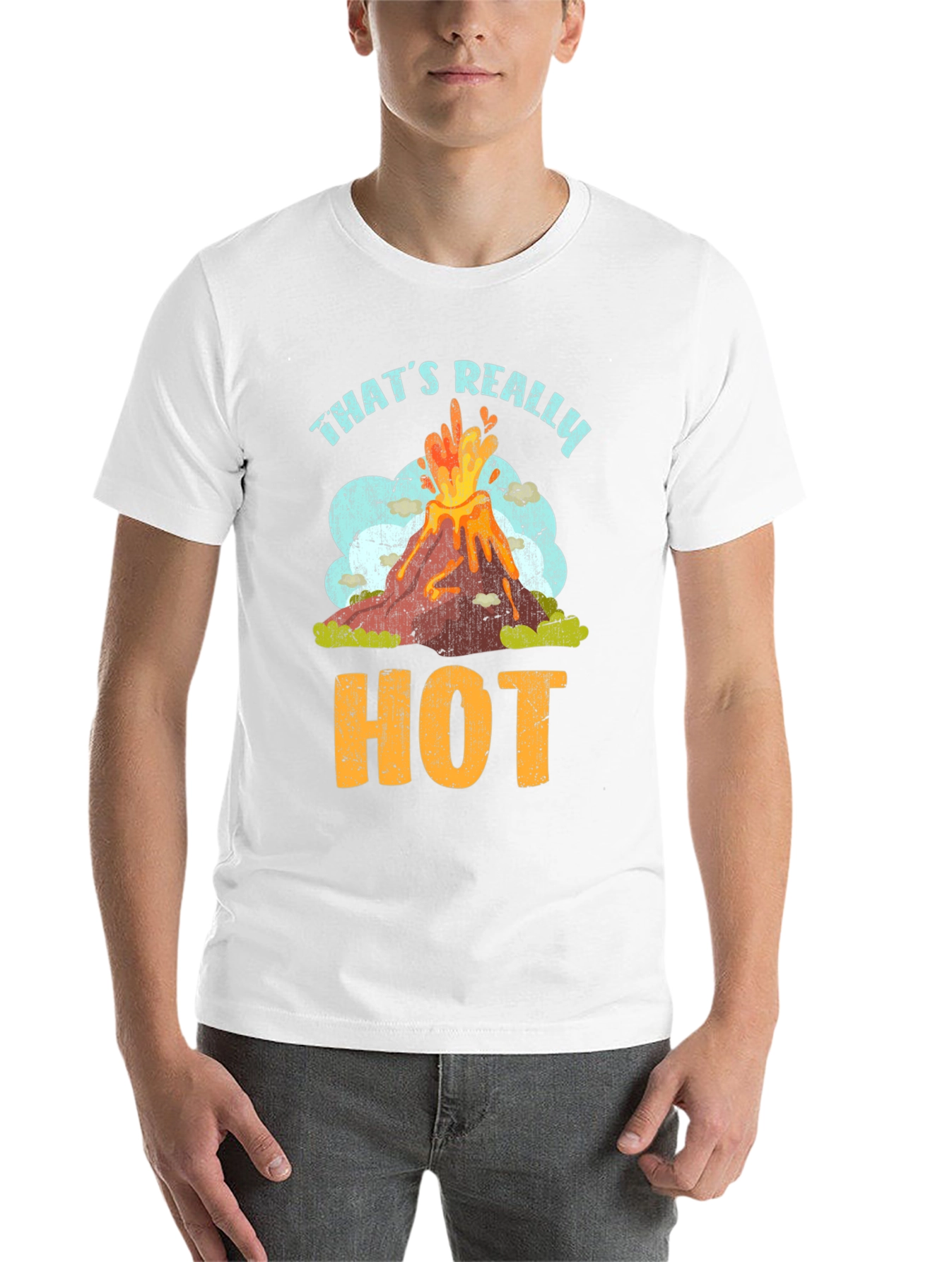 Black That's Really Hot Volcano T-Shirt view 14