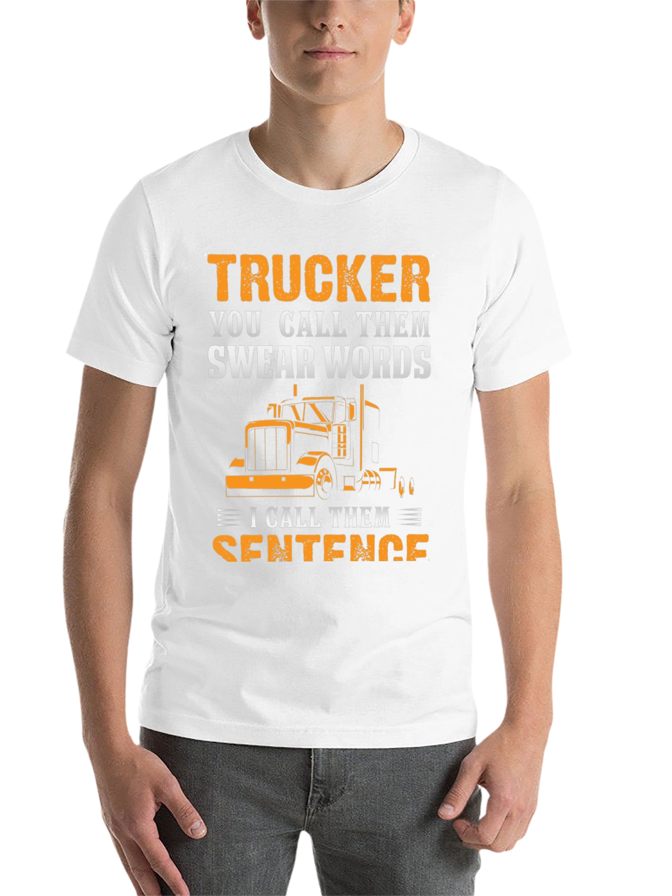Black Trucker Swear Words T-Shirt view 14