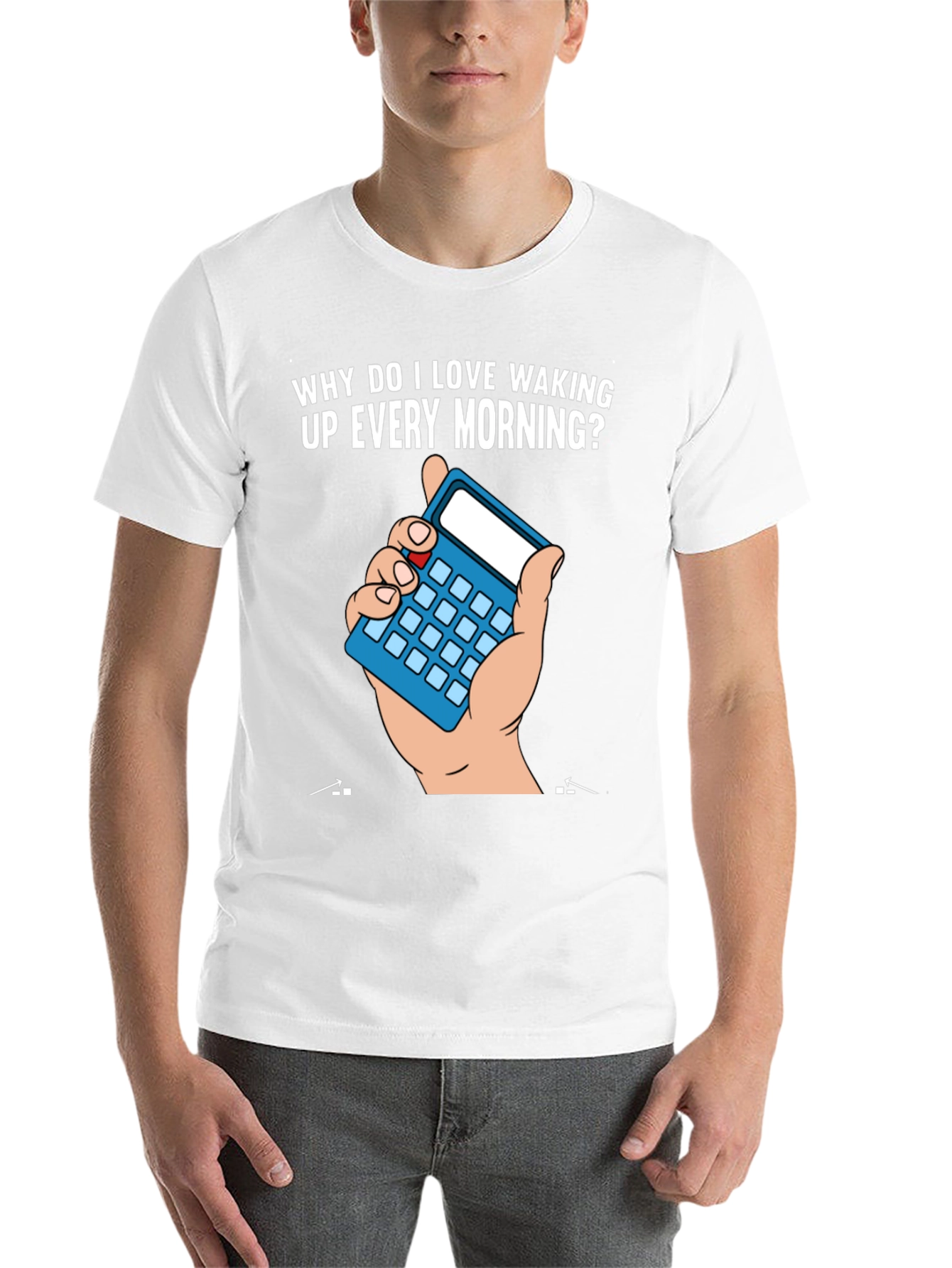 Black Funny Math Joke T-Shirt - Why I Love Waking Up view 14