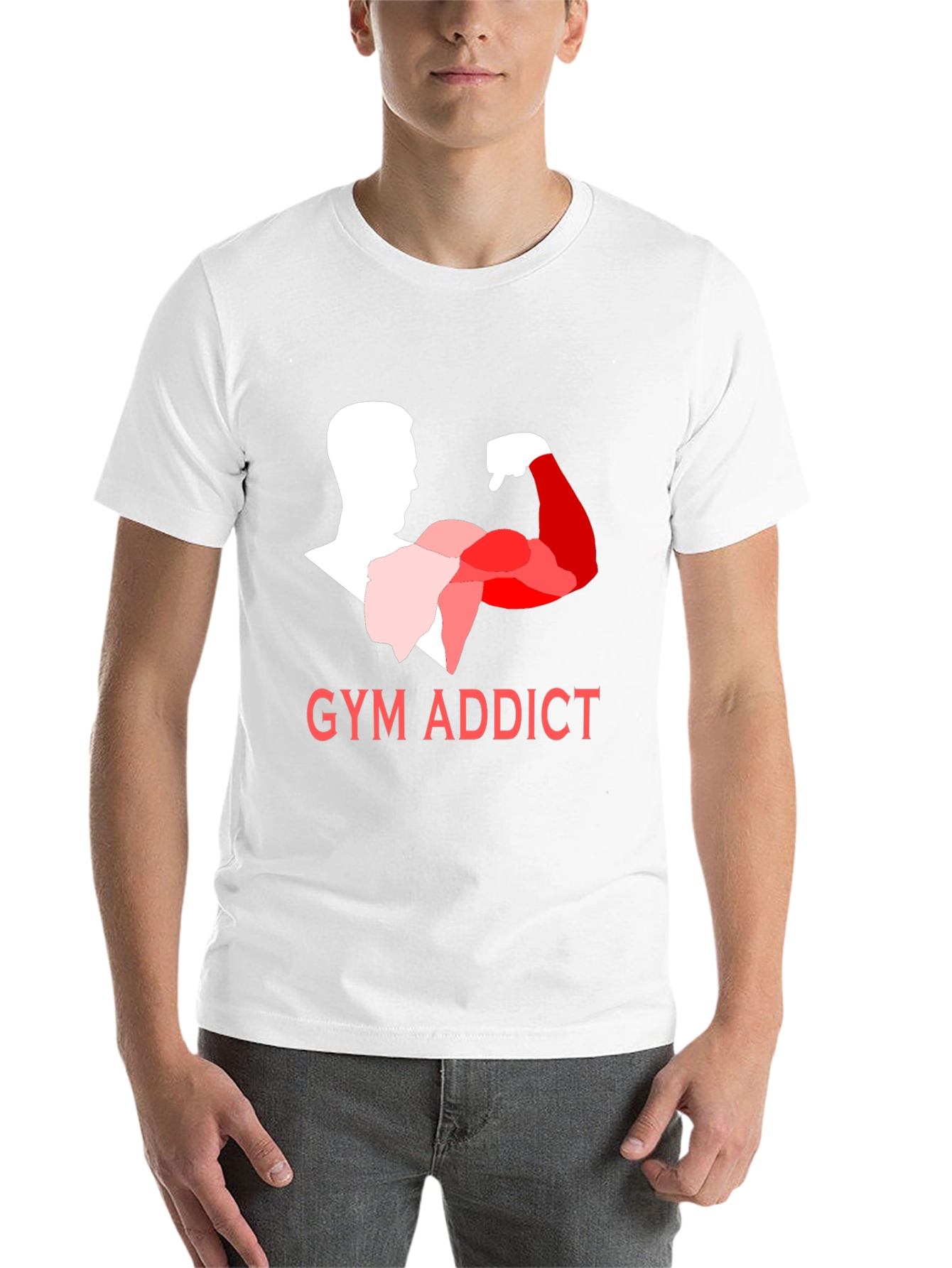 Black Gym Addict Black T-Shirt view 14