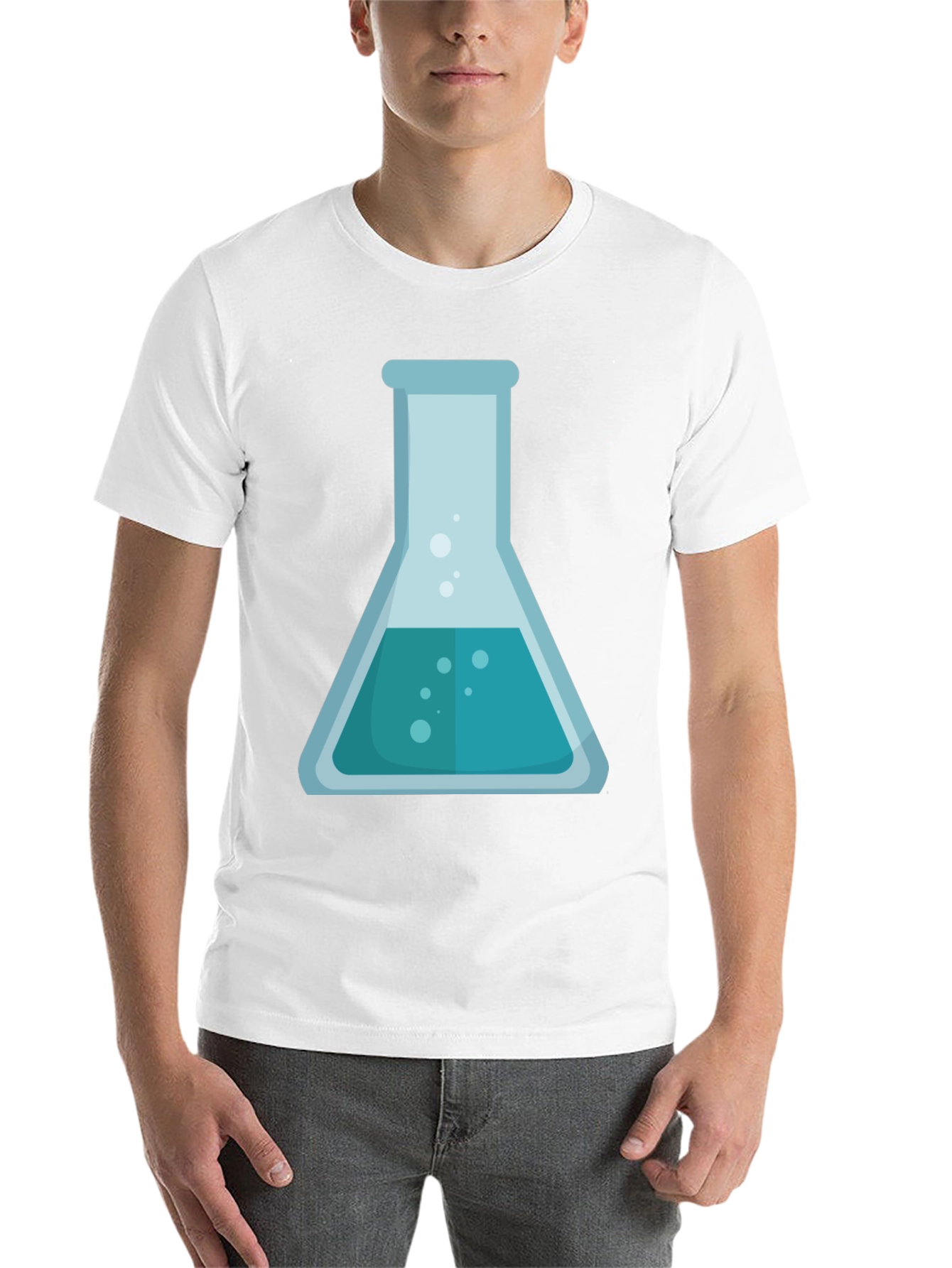 Black Science Beaker Graphic T-Shirt - Chemistry Lab Style Tee view 14