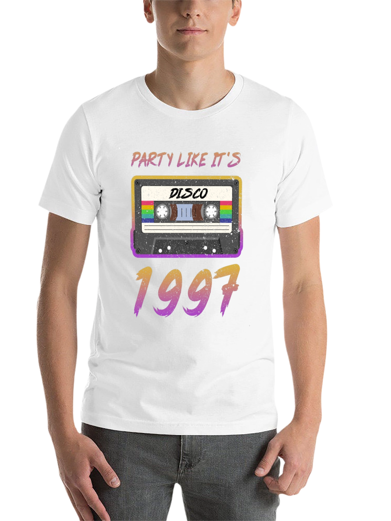 Black Disco Party Like It's 1997 Cassette Tape T-Shirt view 14